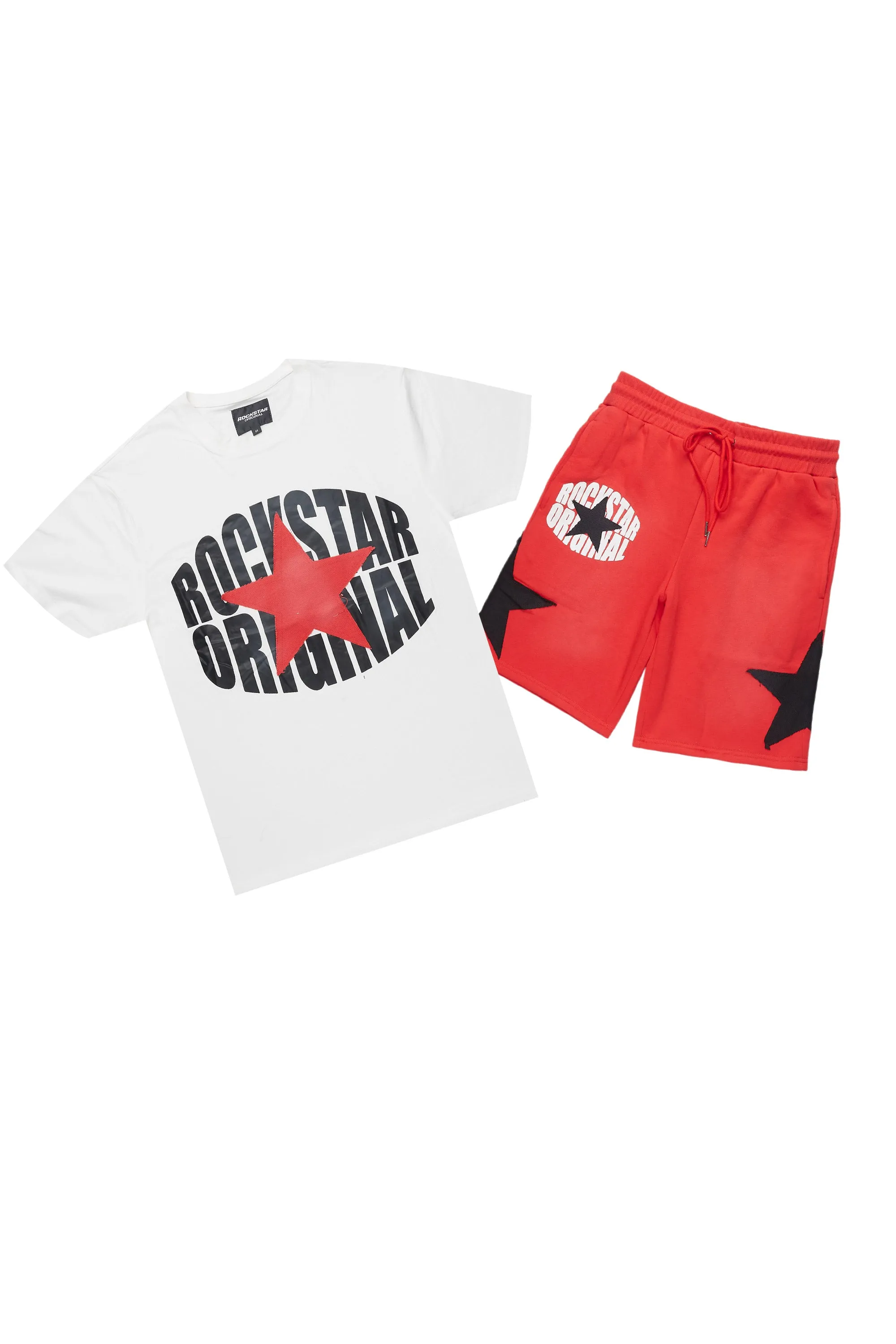 Sarge White/Red T-Shirt/Short Set sold by Rockstar Original