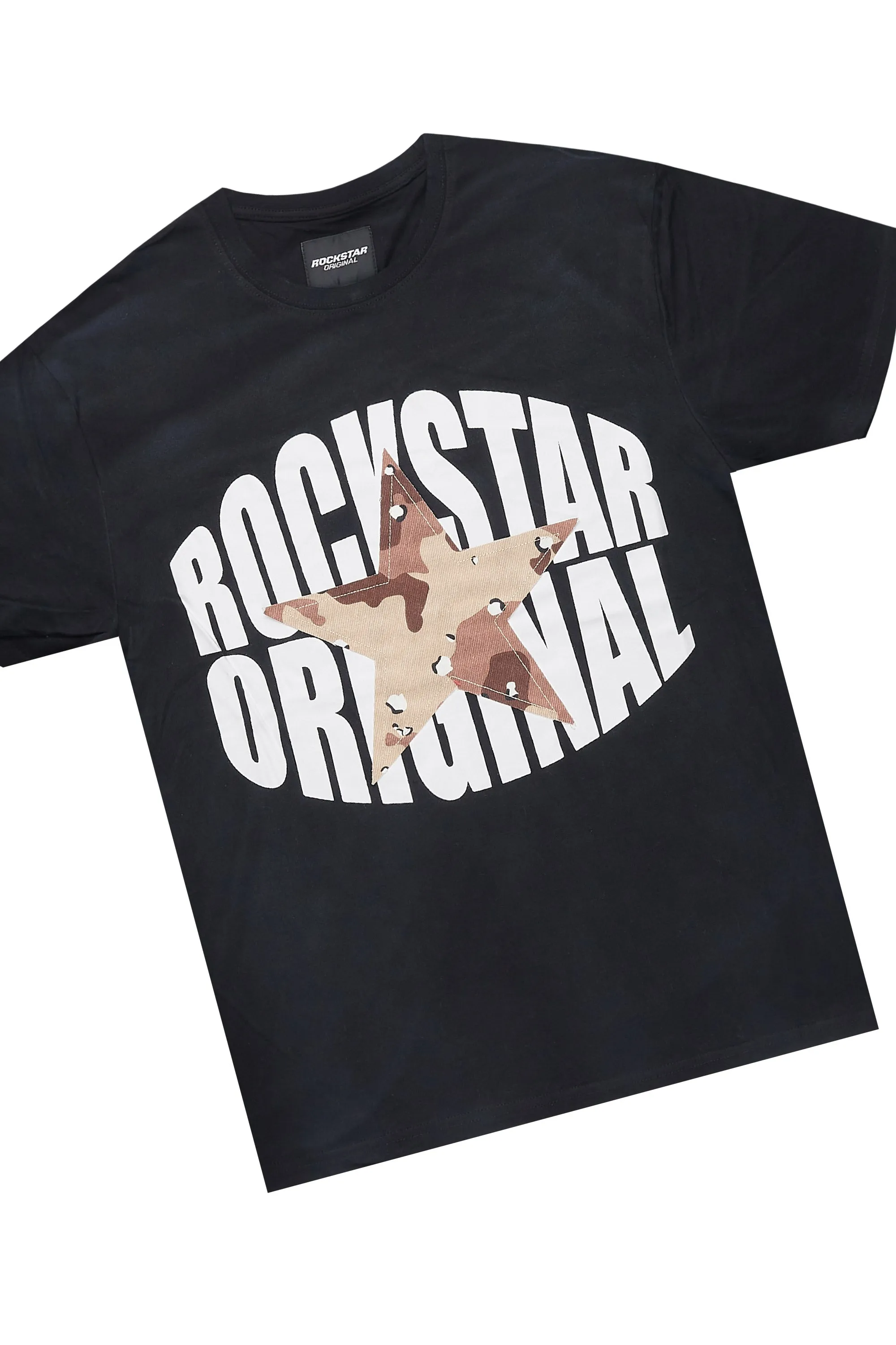 Sarge Vintage Black/Desert Camo T-Shirt/Short Set sold by Rockstar Original product image thumbnail 2