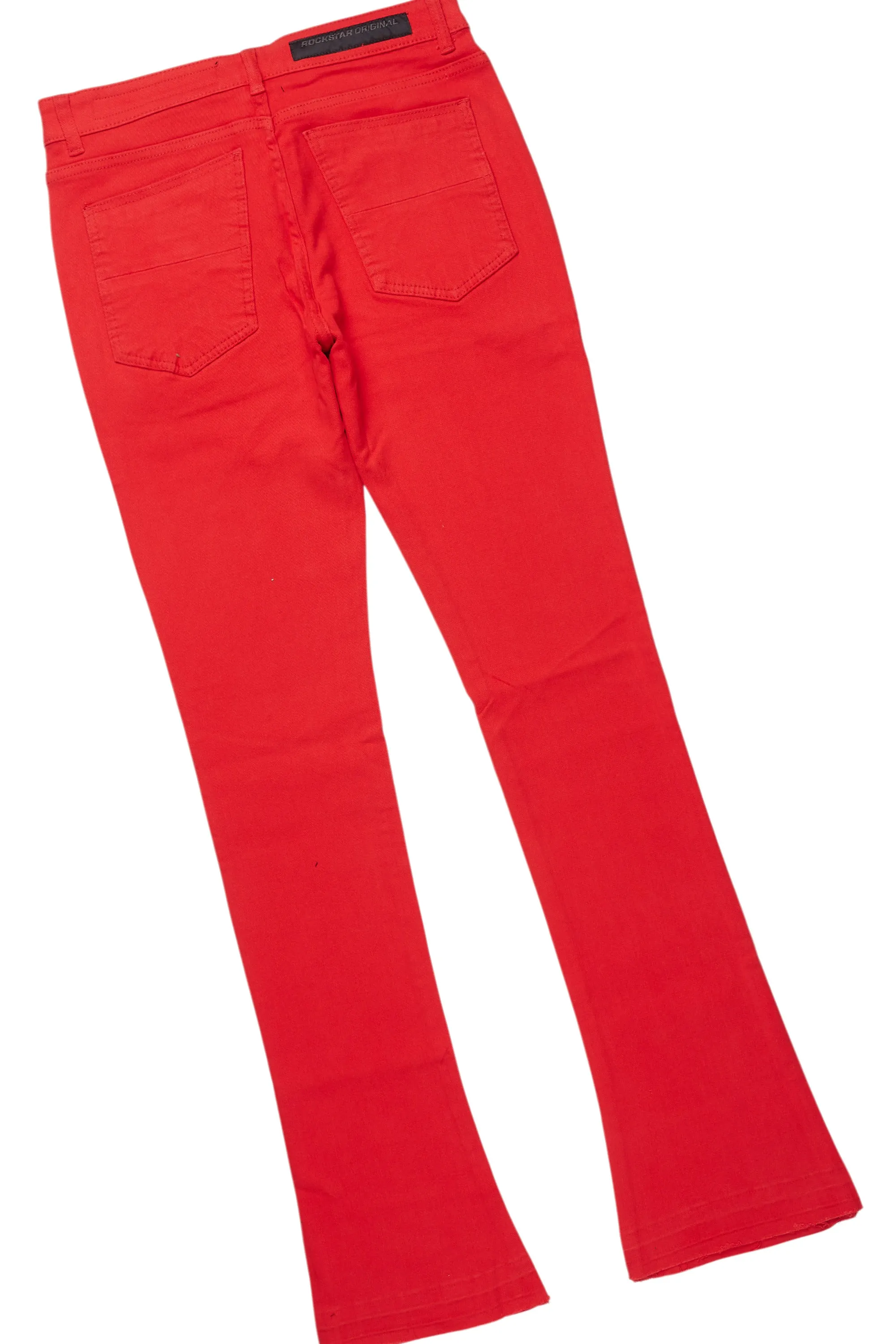 Drako Red/White Oversized Graphic T-Shirt/Dag Stacked Flare Jean Set sold by Rockstar Original product image thumbnail 5