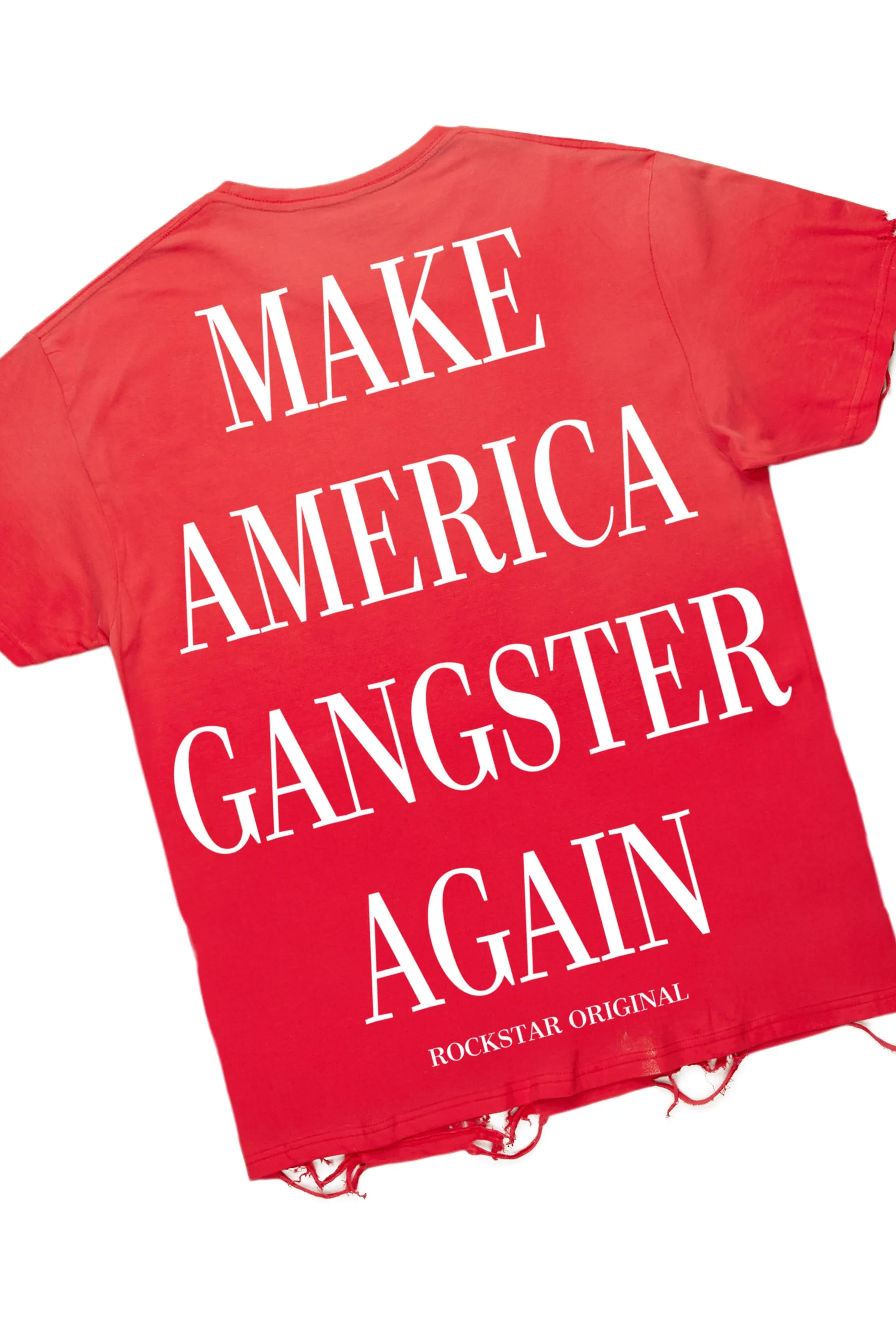 Drako Red/White Oversized Graphic T-Shirt/Dag Stacked Flare Jean Set sold by Rockstar Original product image thumbnail 3