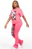 Nahomy Hot Pink T-Shirt Trackset sold by Rockstar Original