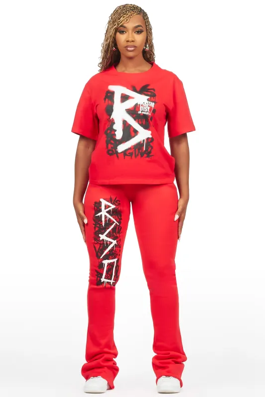 Nahomy Red T-Shirt Trackset sold by Rockstar Original