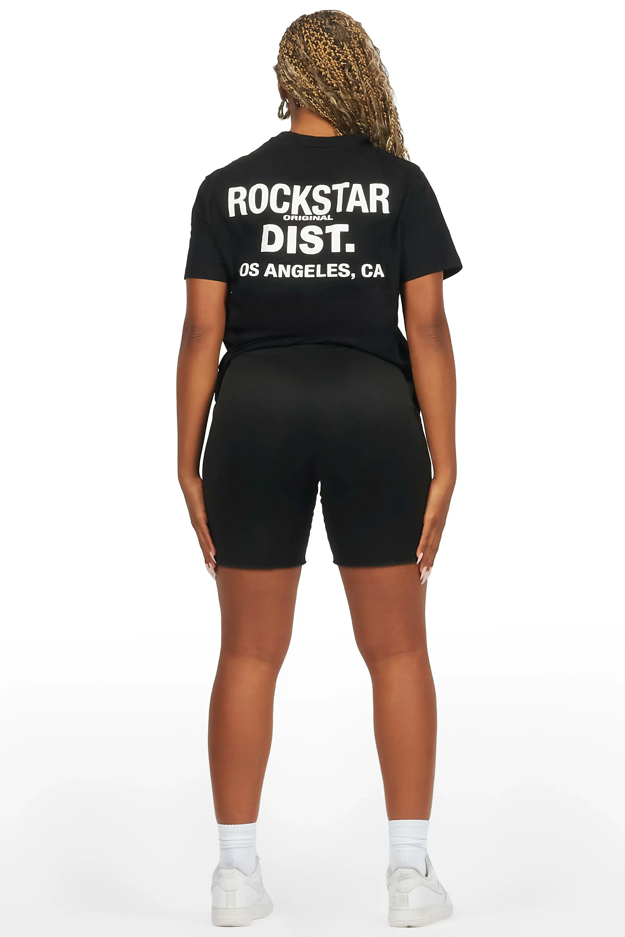 Dalasia Black T-Shirt Short Set sold by Rockstar Original product image thumbnail 4