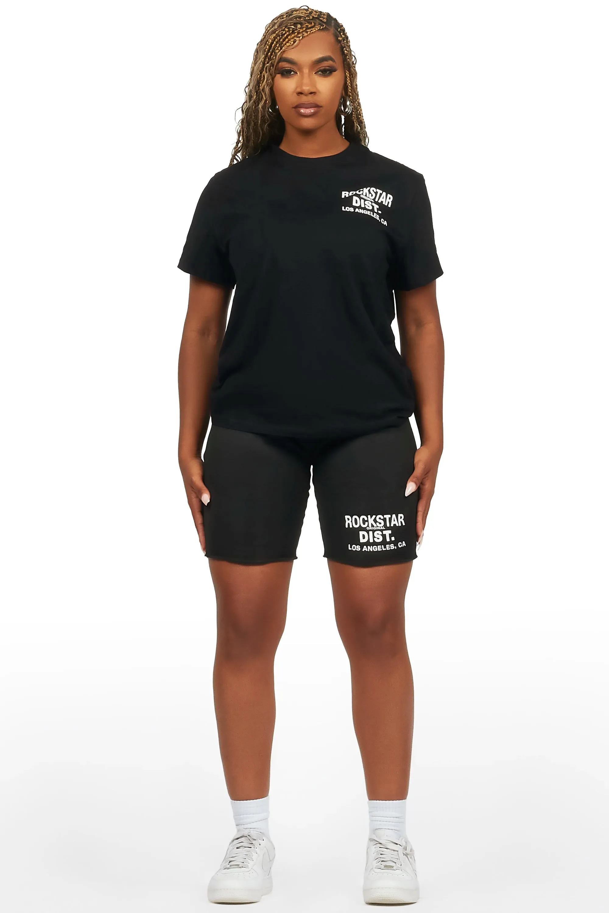 Dalasia Black T-Shirt Short Set sold by Rockstar Original product image thumbnail 2