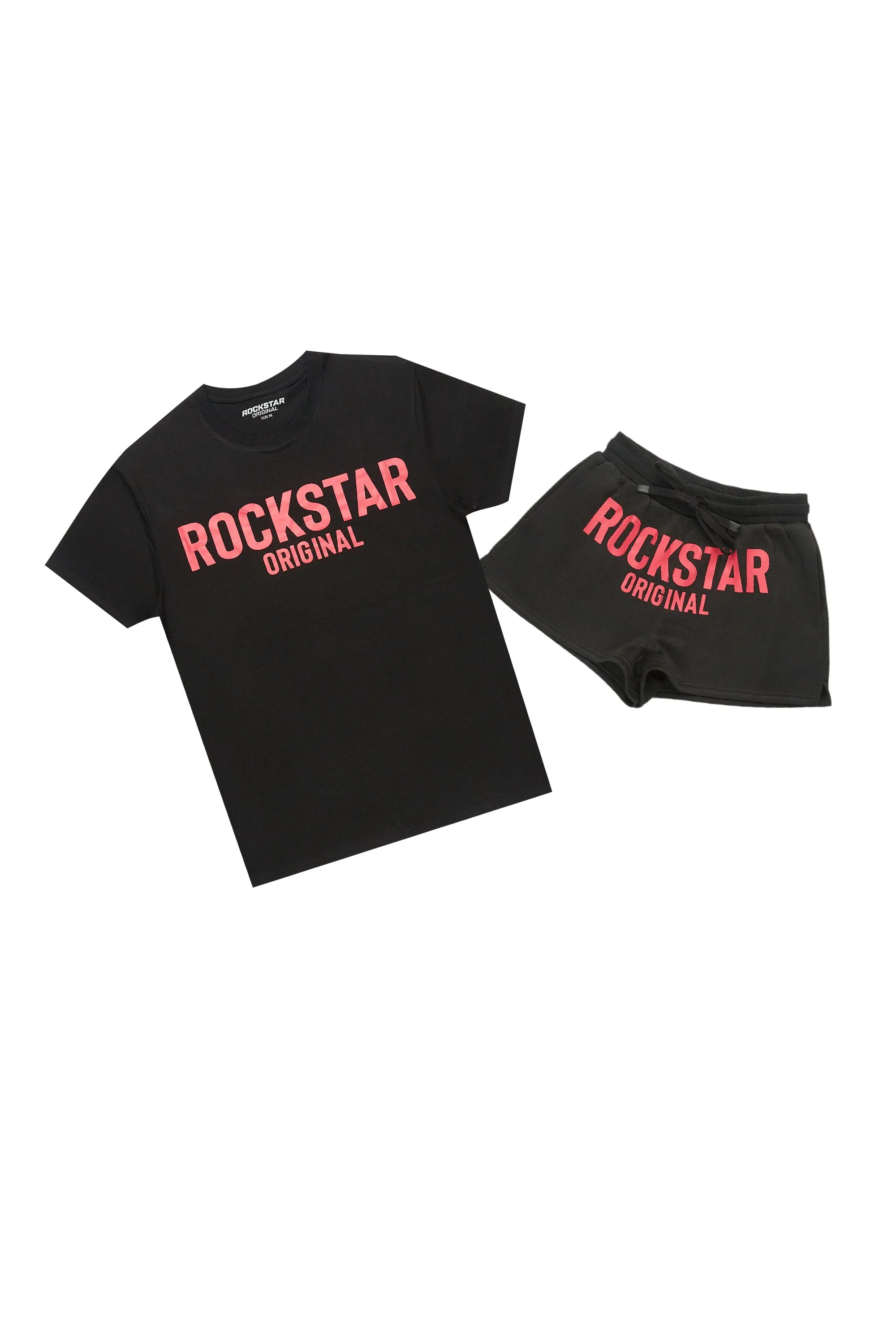 Sabrina Black T-Shirt Short Set sold by Rockstar Original