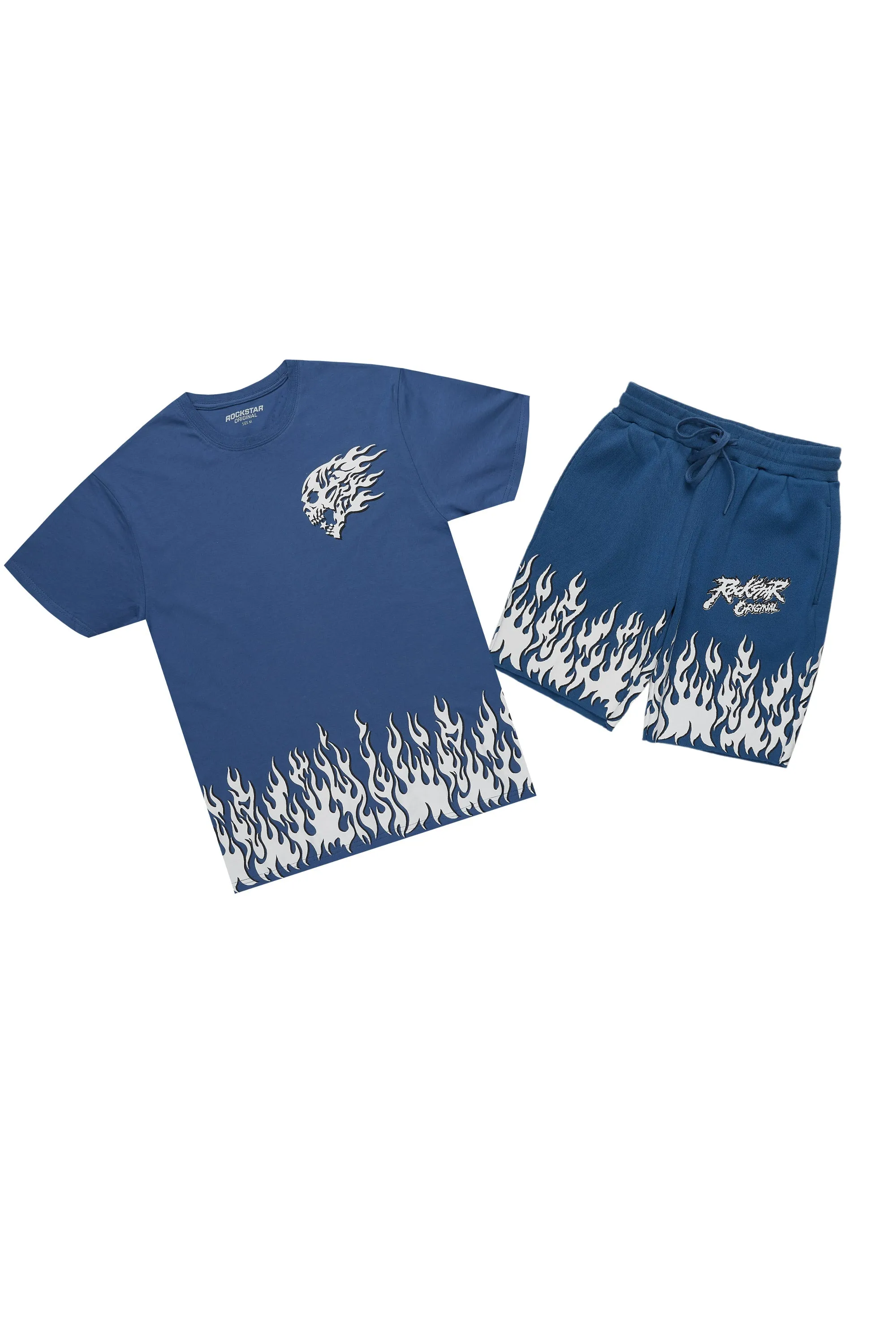 Arais Navy T-Shirt Short Set sold by Rockstar Original product image thumbnail 2