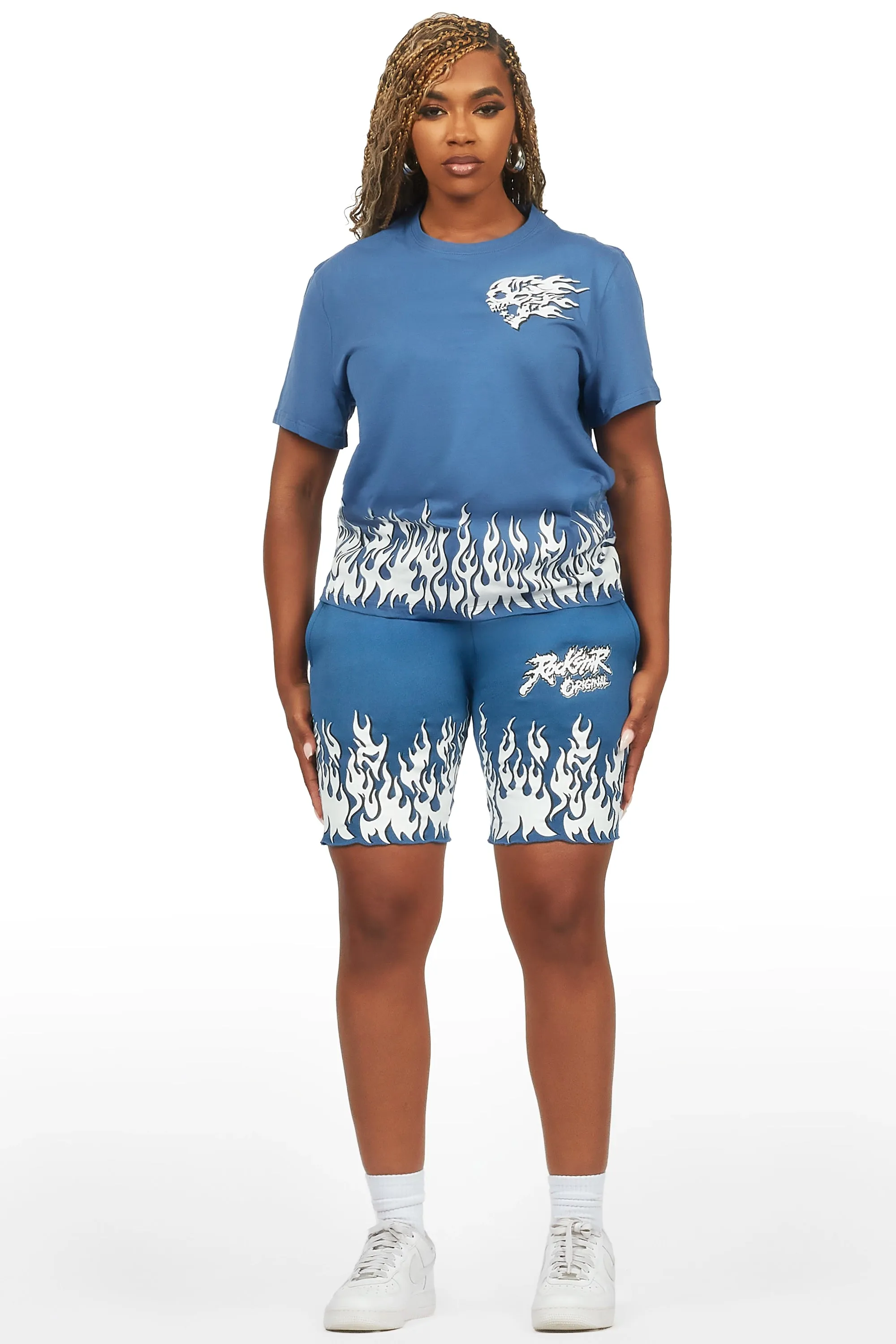 Arais Navy T-Shirt Short Set sold by Rockstar Original