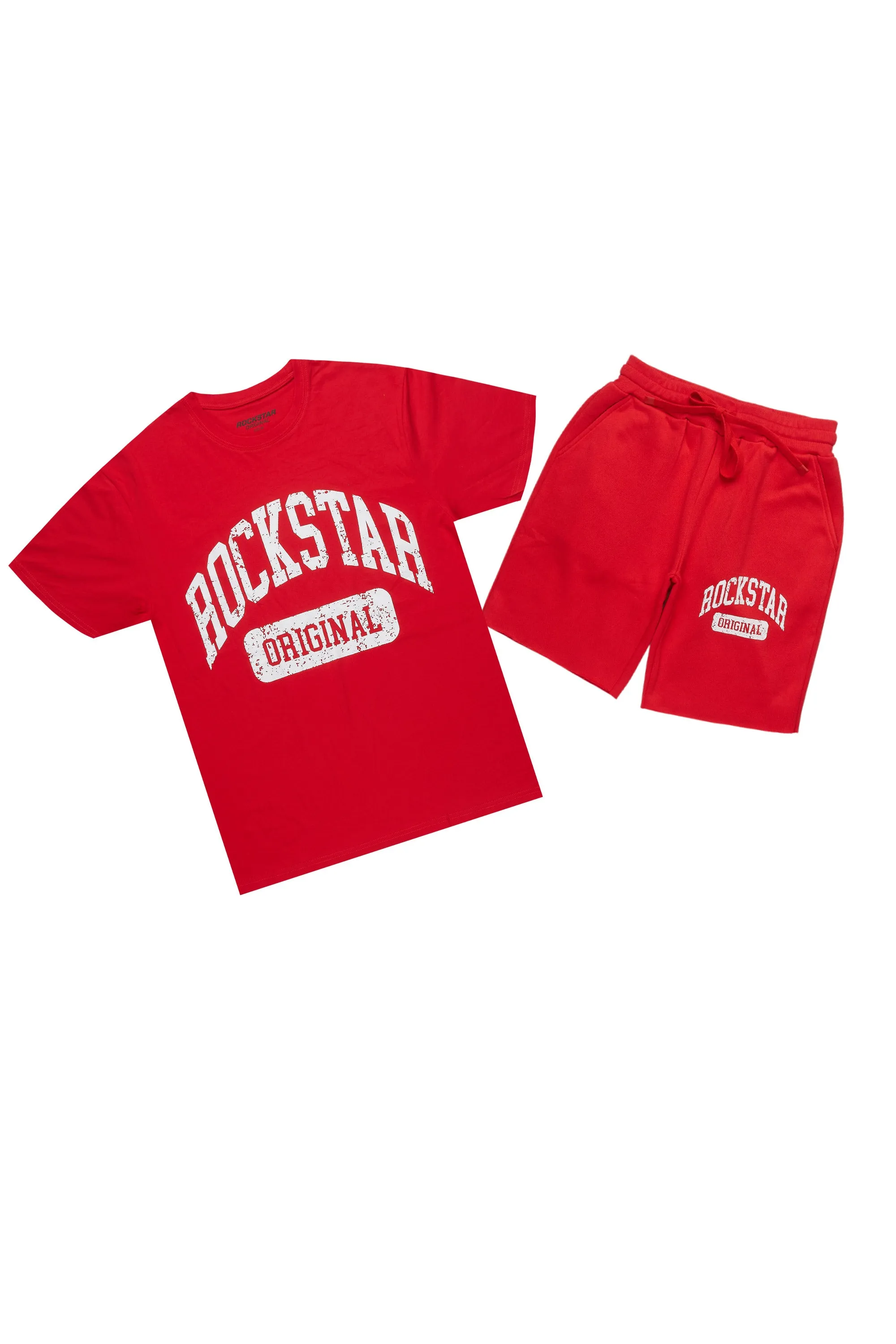 Javonuna Red T-Shirt Short Set sold by Rockstar Original product image thumbnail 2
