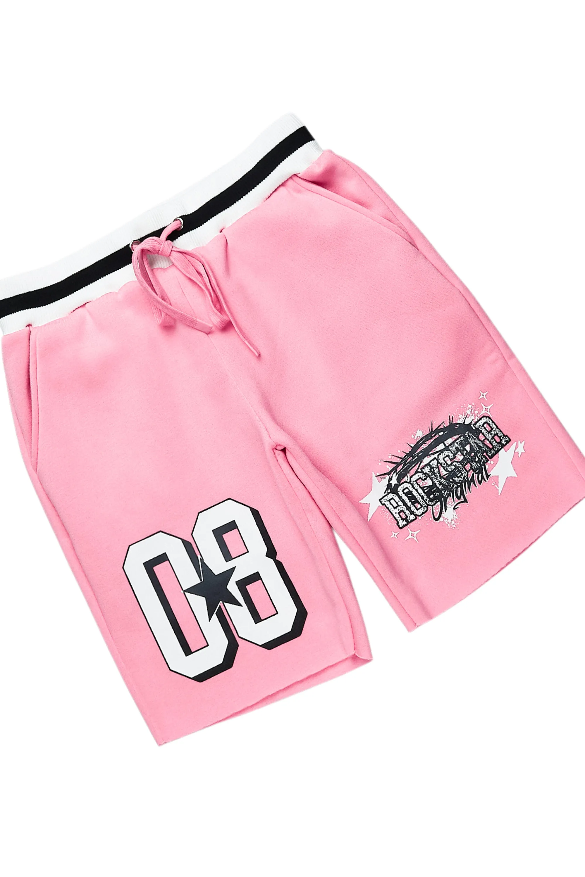 Carolina White/Pink T-Shirt Short Set sold by Rockstar Original product image thumbnail 4