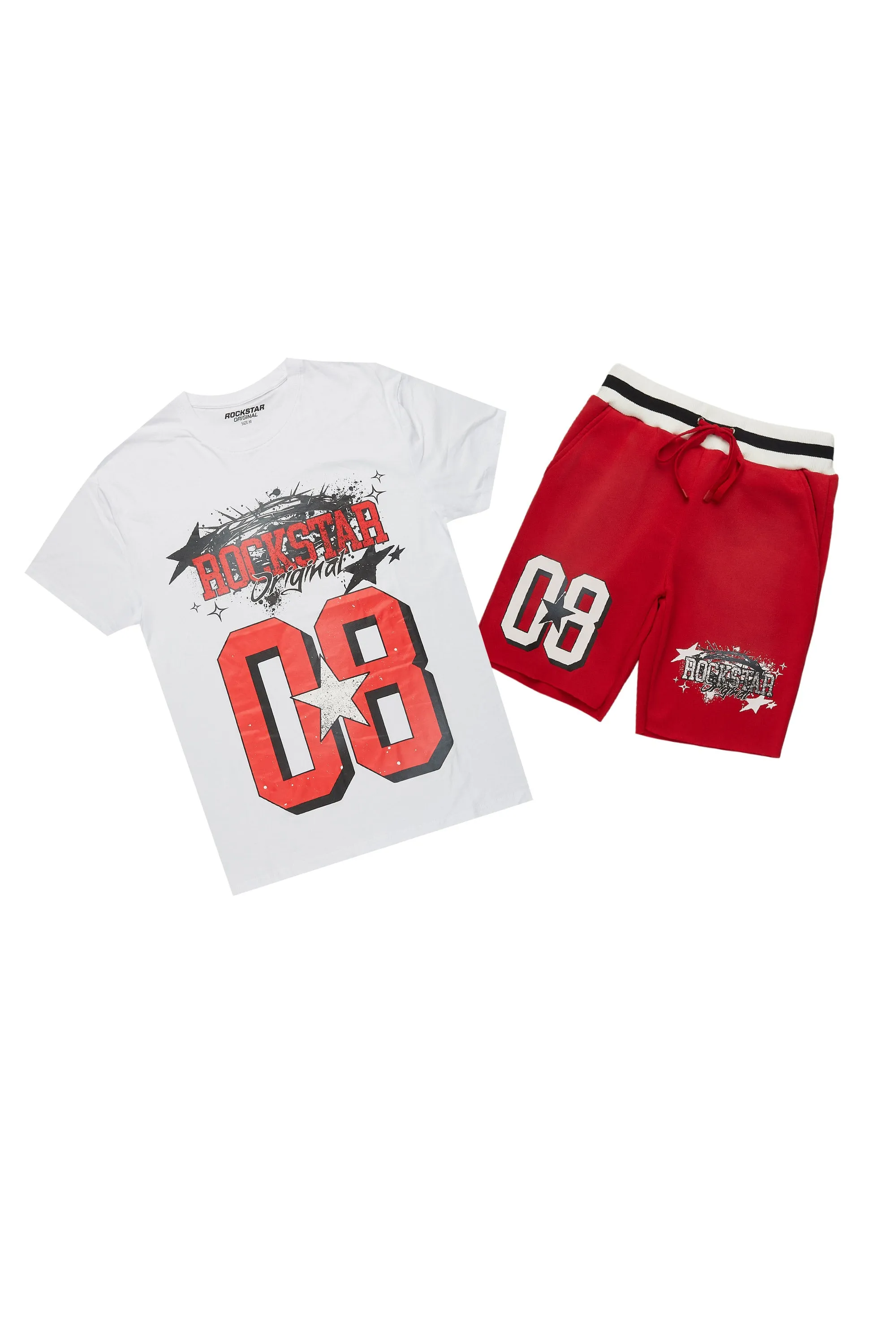 Carolina White/Red T-Shirt Short Set sold by Rockstar Original product image thumbnail 2