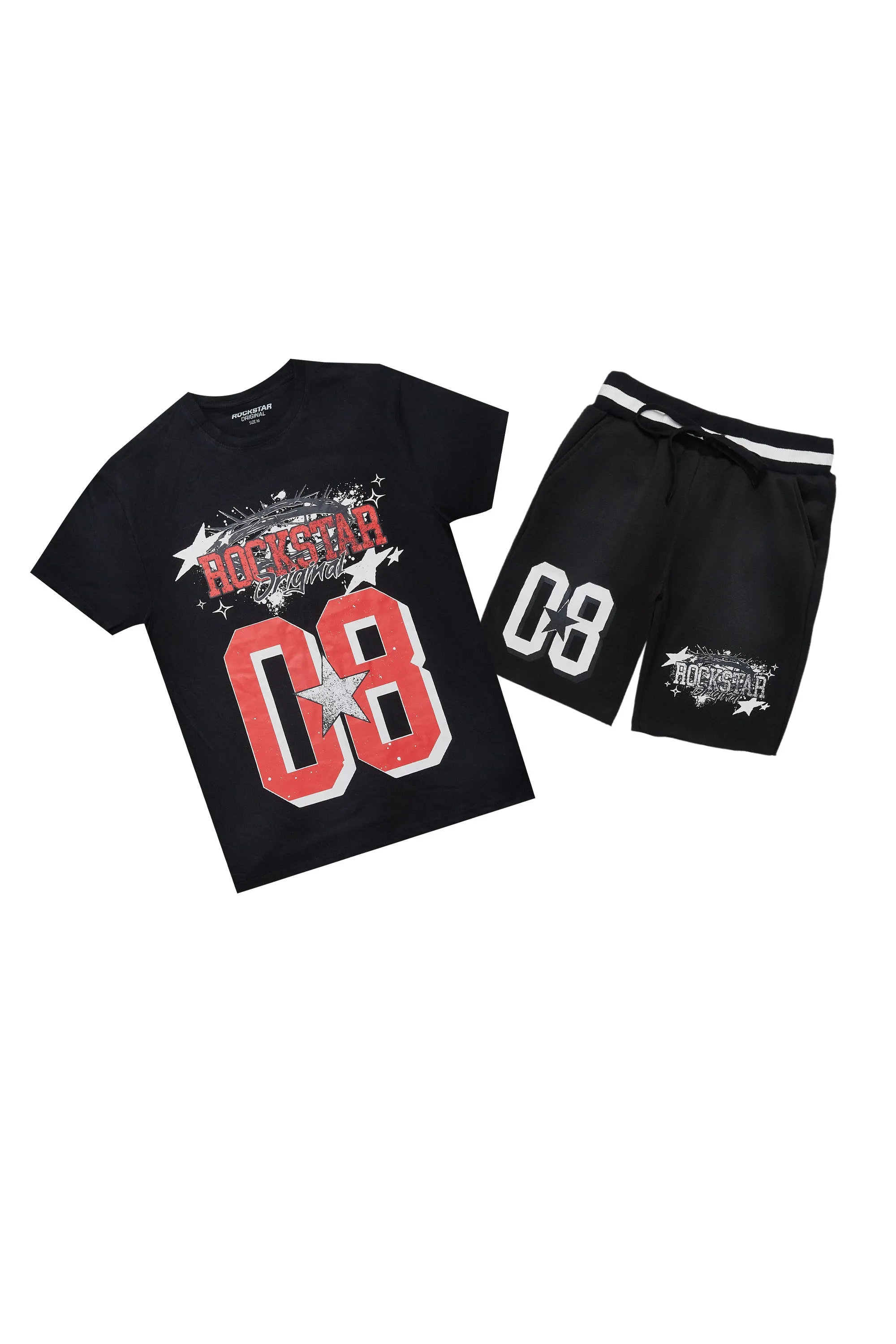 Carolina Black T-Shirt Short Set sold by Rockstar Original