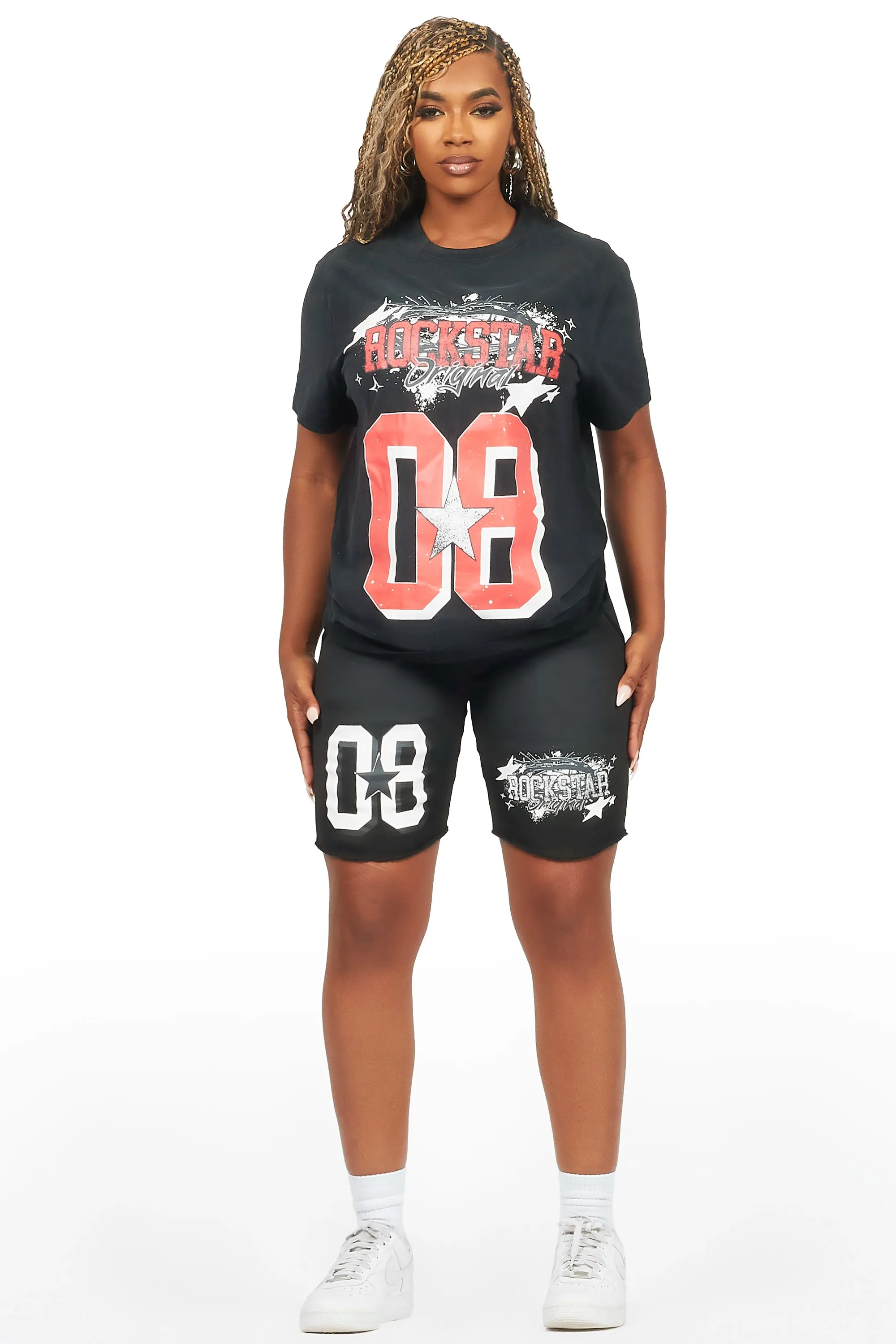 Carolina Black T-Shirt Short Set sold by Rockstar Original product image thumbnail 2
