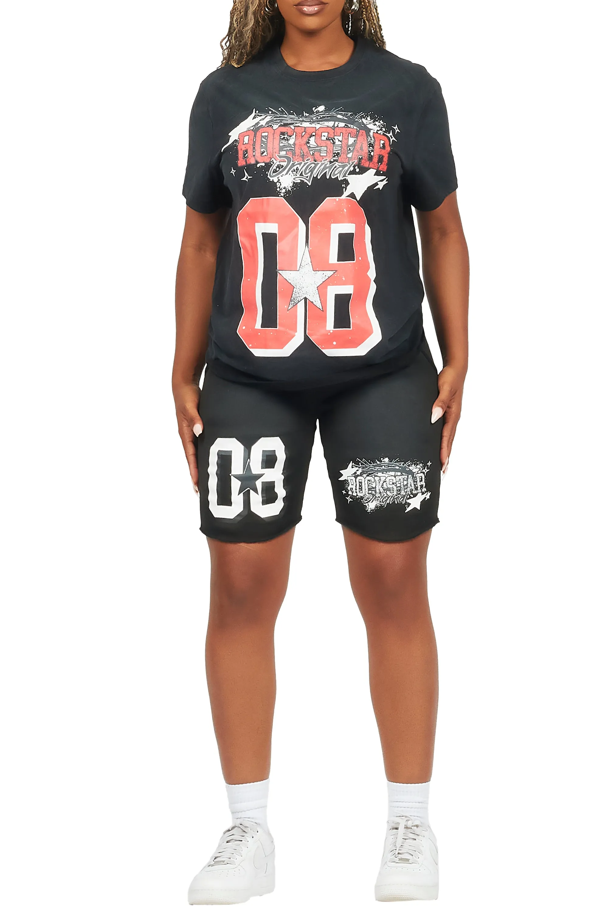 Carolina Black T-Shirt Short Set sold by Rockstar Original product image thumbnail 5