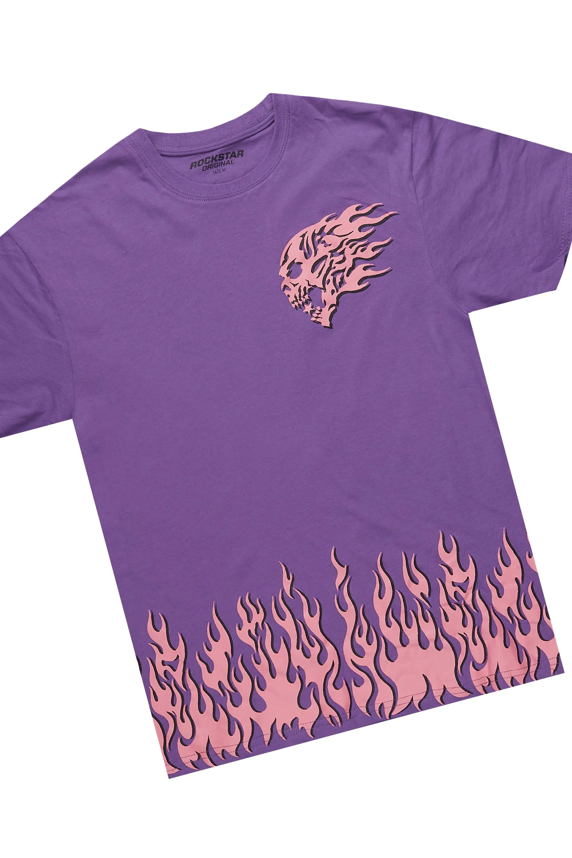Arais Purple T-Shirt Short Set sold by Rockstar Original product image thumbnail 3