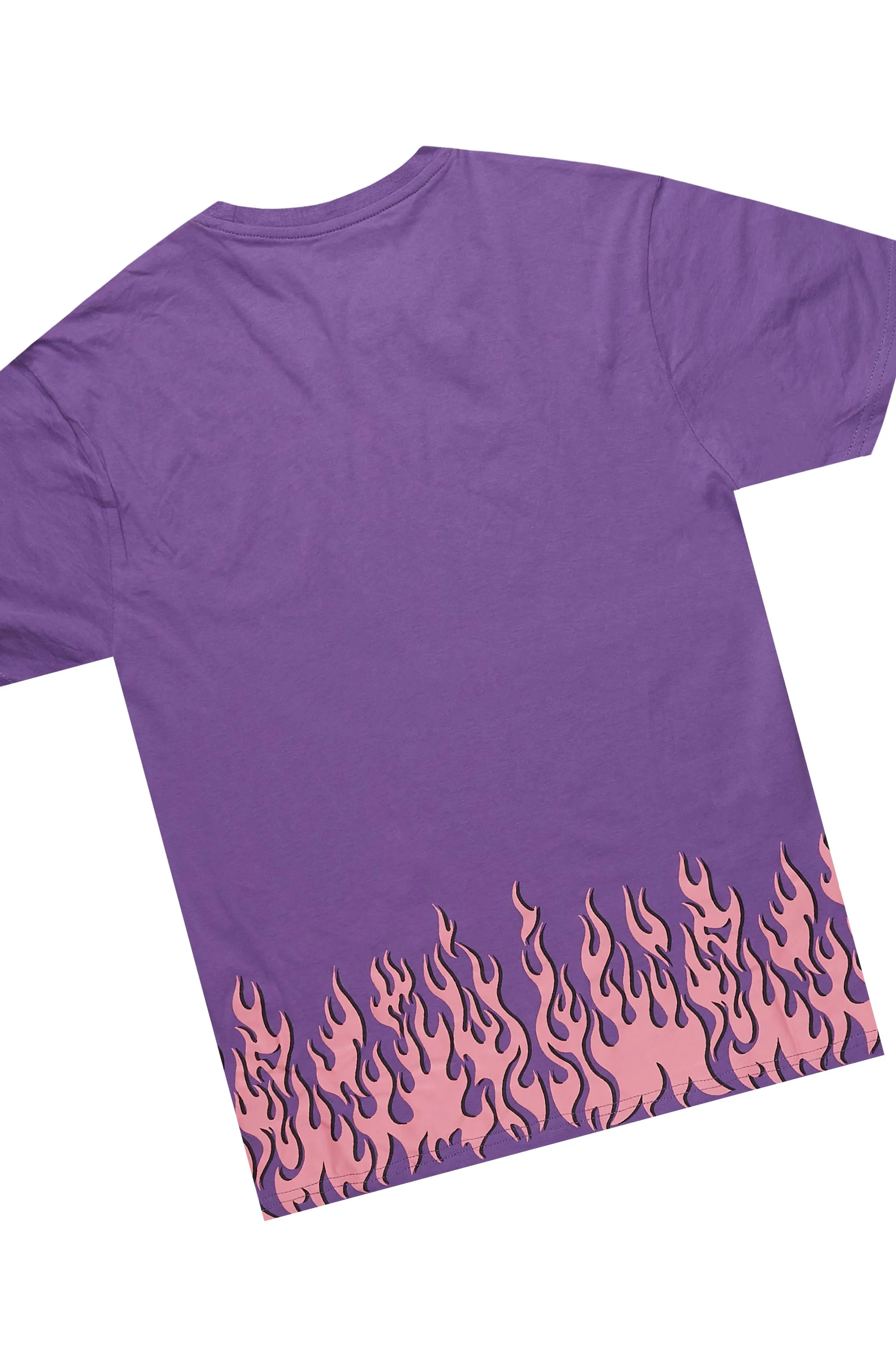 Arais Purple T-Shirt Short Set sold by Rockstar Original product image thumbnail 4
