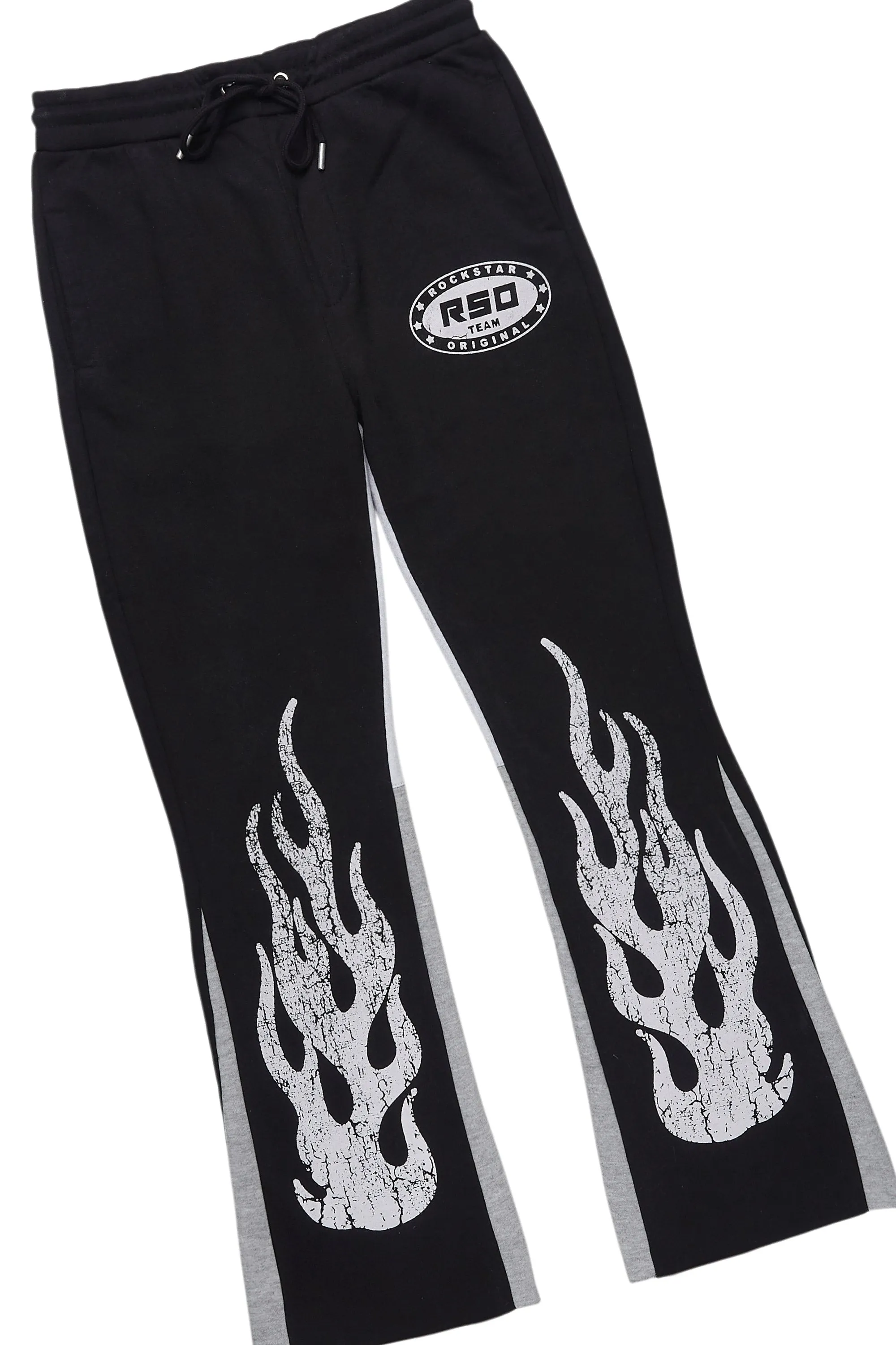 Boys Amos Black T-Shirt/Stacked Flare Track Set sold by Rockstar Original product image thumbnail 3