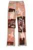 Boys Valko Grey/Orange Roller Paint Stacked Flare Jean sold by Rockstar Original