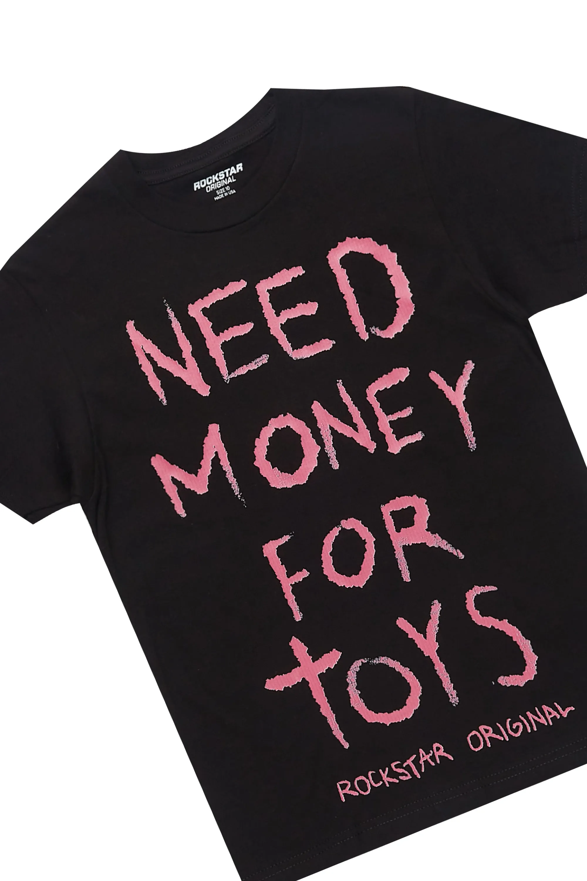 Girls M4 Toys Black/Pink Graphic T-Shirt sold by Rockstar Original product image thumbnail 2