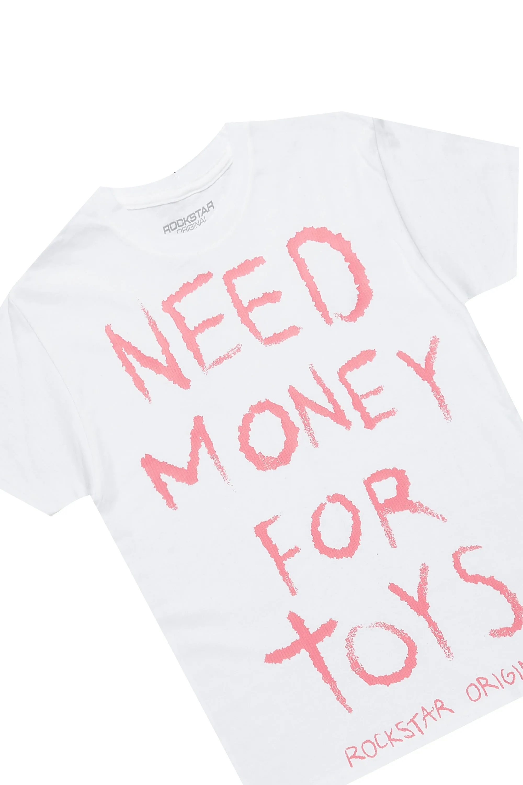 Girls M4 Toys White/Pink Graphic T-Shirt sold by Rockstar Original product image thumbnail 2