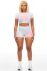 Novena Heather Grey Crop Bike Short Set sold by Rockstar Original