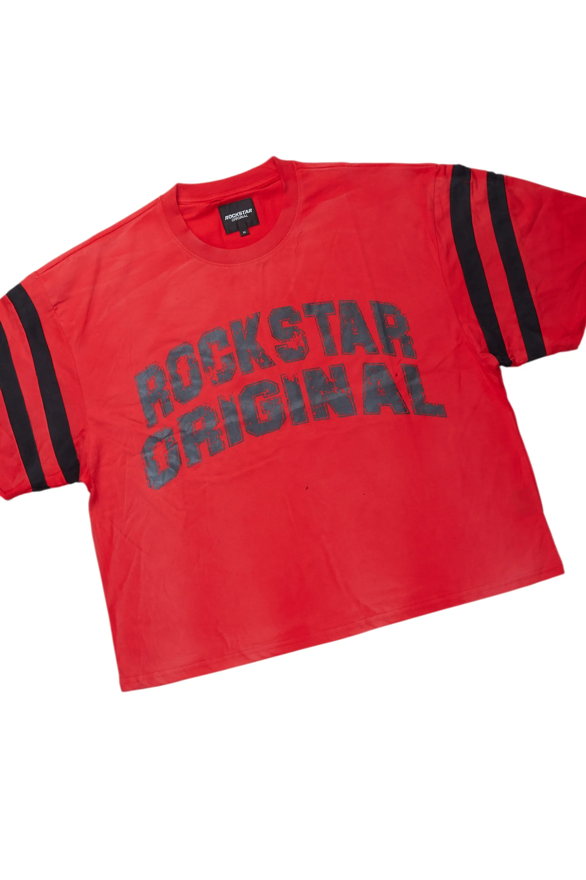 Tumo Red Crop Boxy Tee Short Set sold by Rockstar Original product image thumbnail 2