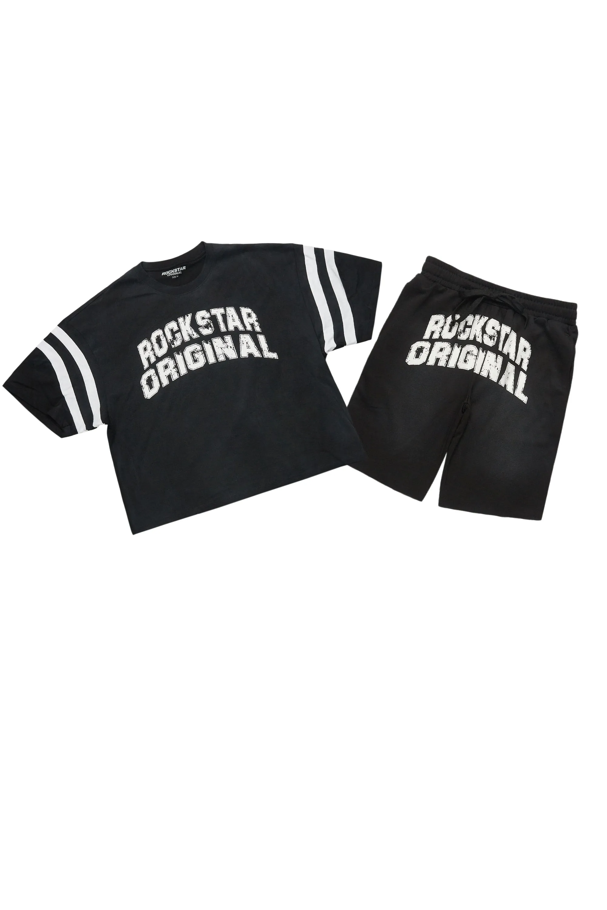 Tumo Black Crop Boxy Tee Short Set sold by Rockstar Original