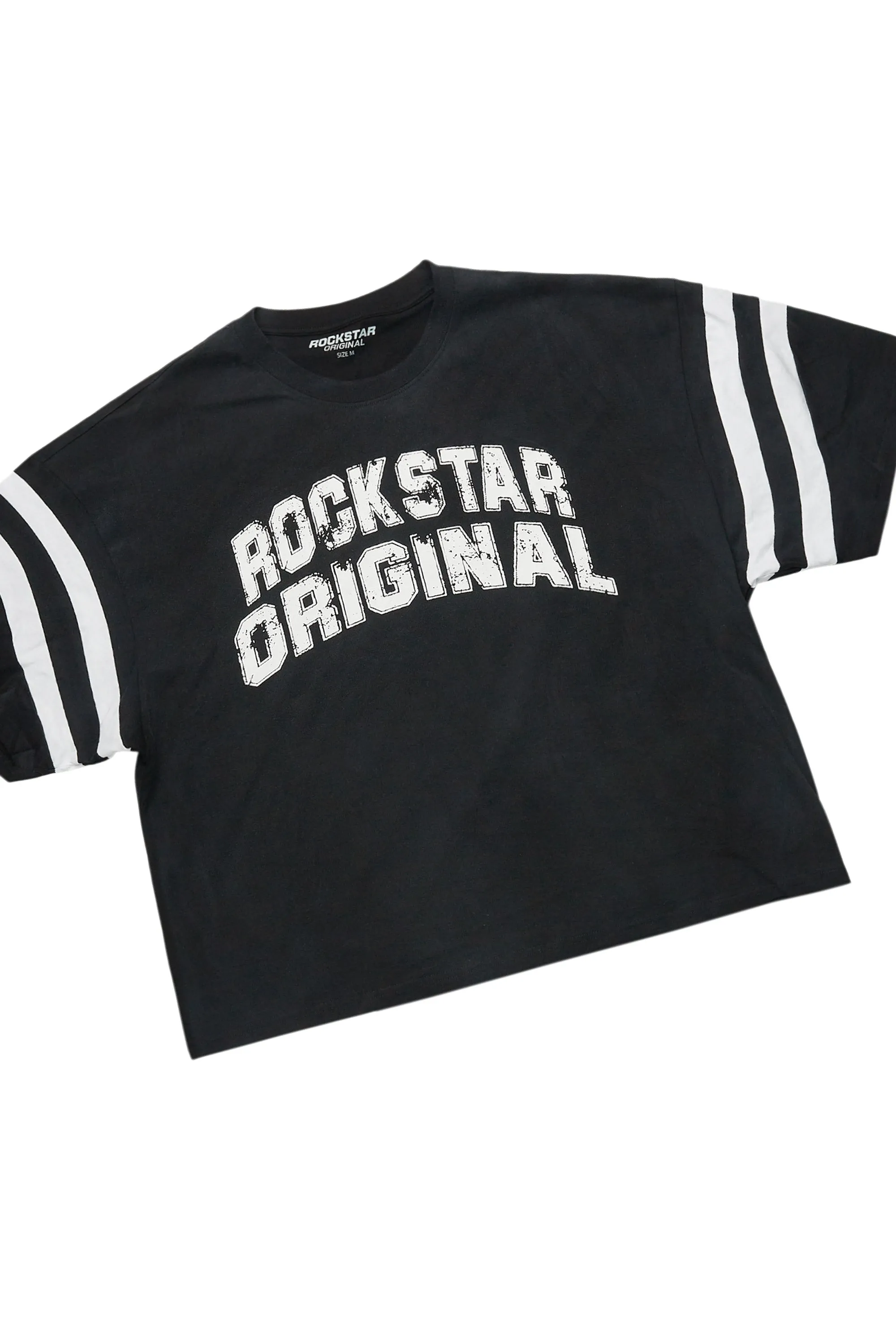 Tumo Black Crop Boxy Tee Short Set sold by Rockstar Original product image thumbnail 2