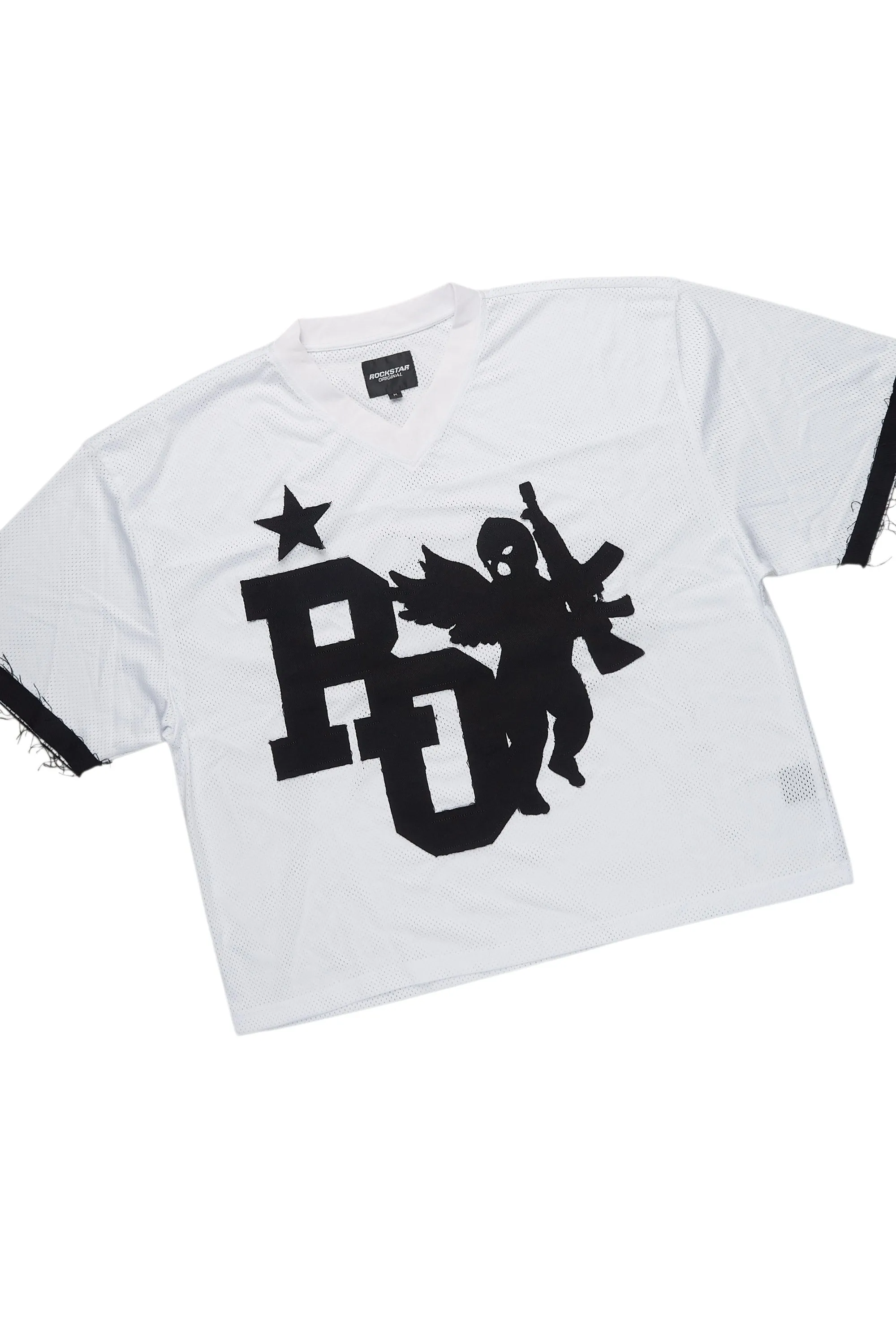 Pluton White Mesh T-Shirt/Short Set sold by Rockstar Original product image thumbnail 2