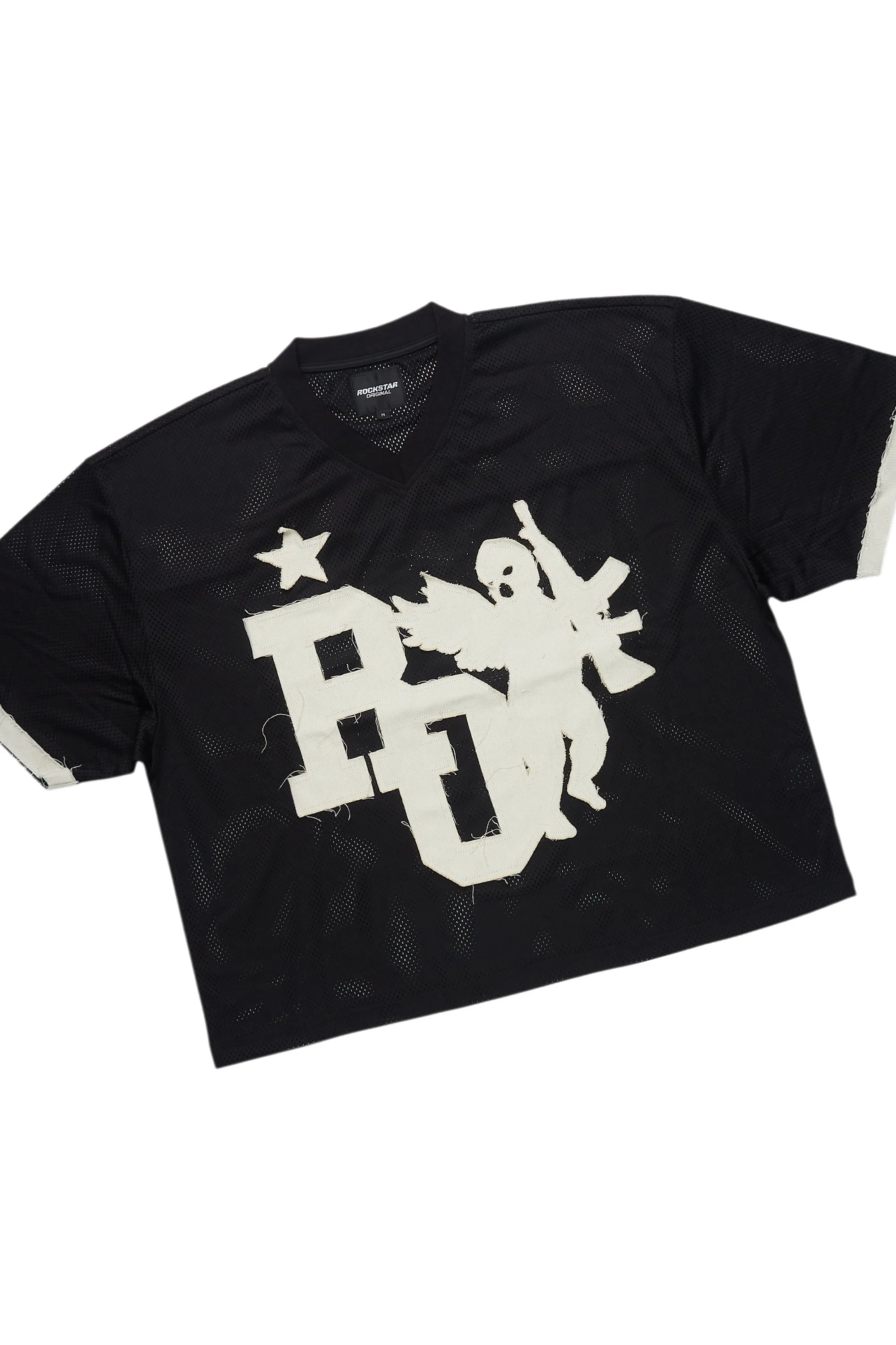 Pluton Black Mesh T-Shirt/Short Set sold by Rockstar Original product image thumbnail 2