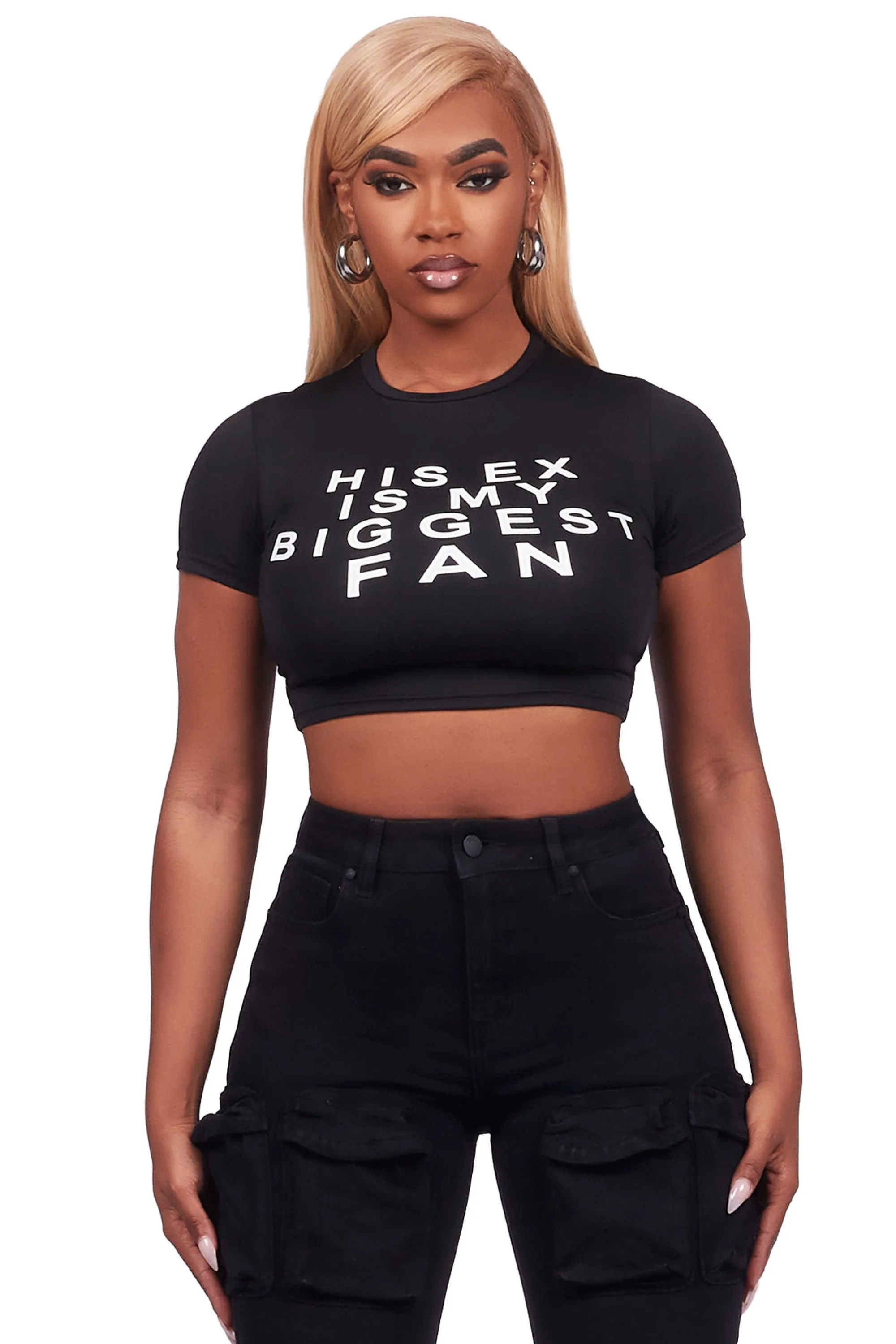 Tyronia Black Crop T-Shirt sold by Rockstar Original