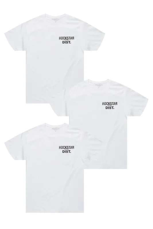 Lake White Printed T-Shirt 3 Pack sold by Rockstar Original