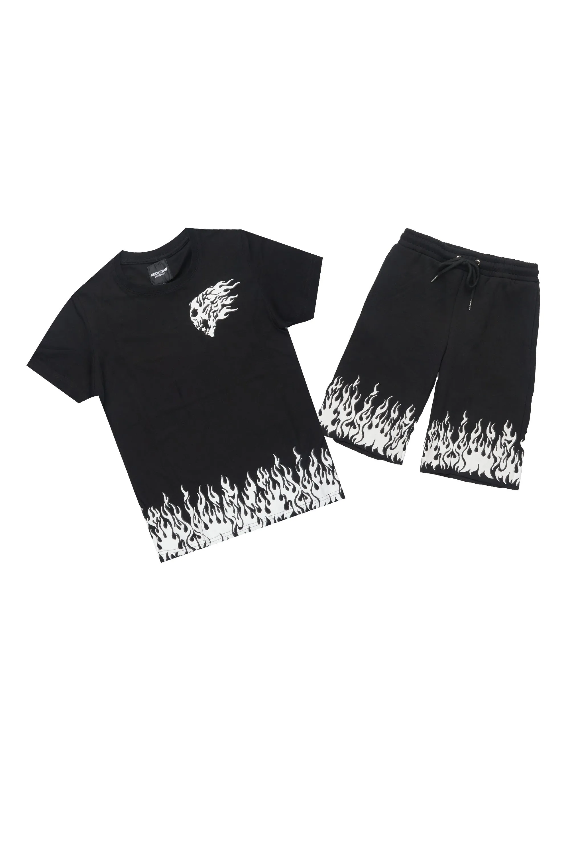 Boys Bubble Black T-Shirt/Short Set sold by Rockstar Original