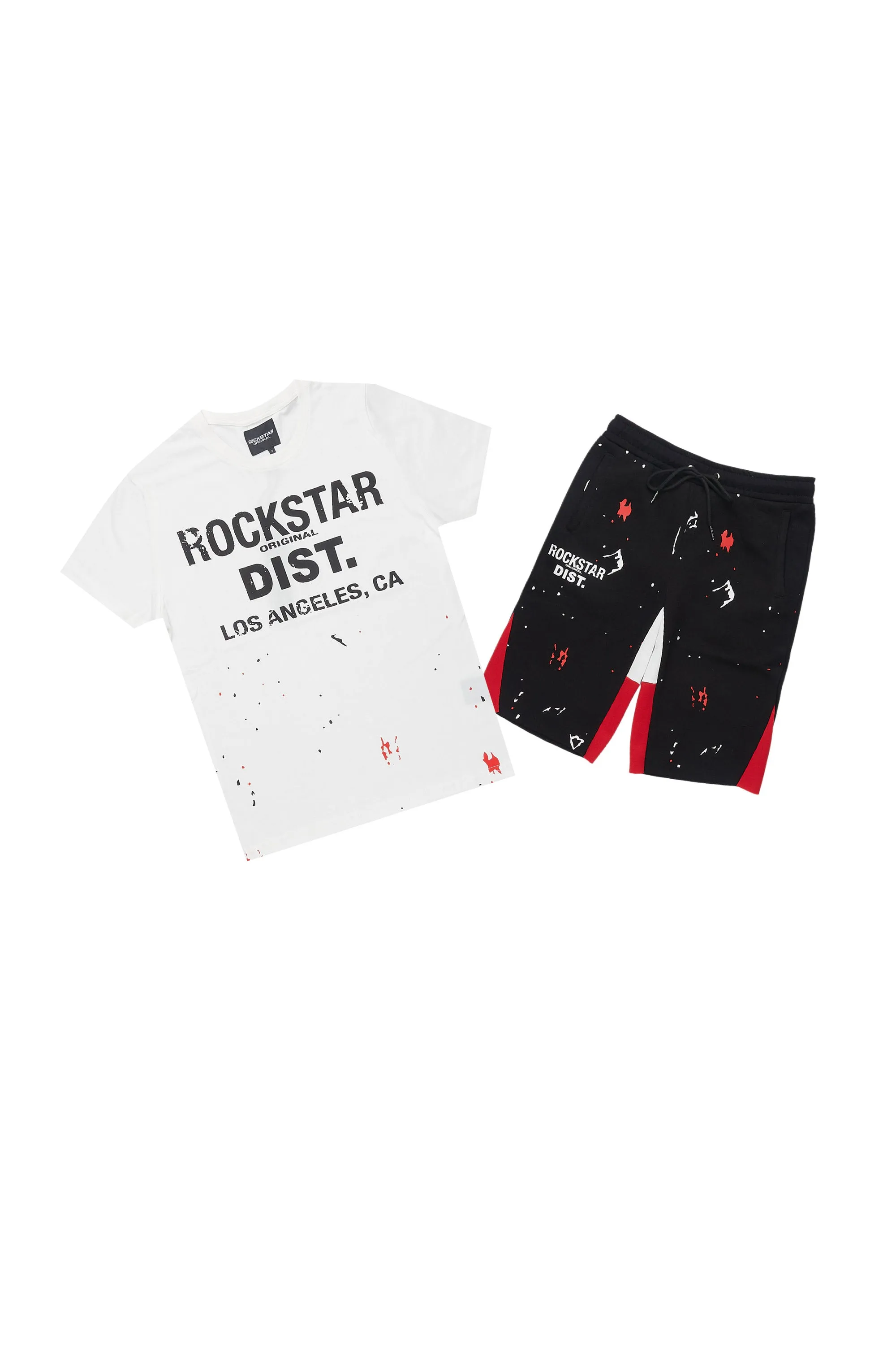 Boys Scottie White/Black Short Set sold by Rockstar Original