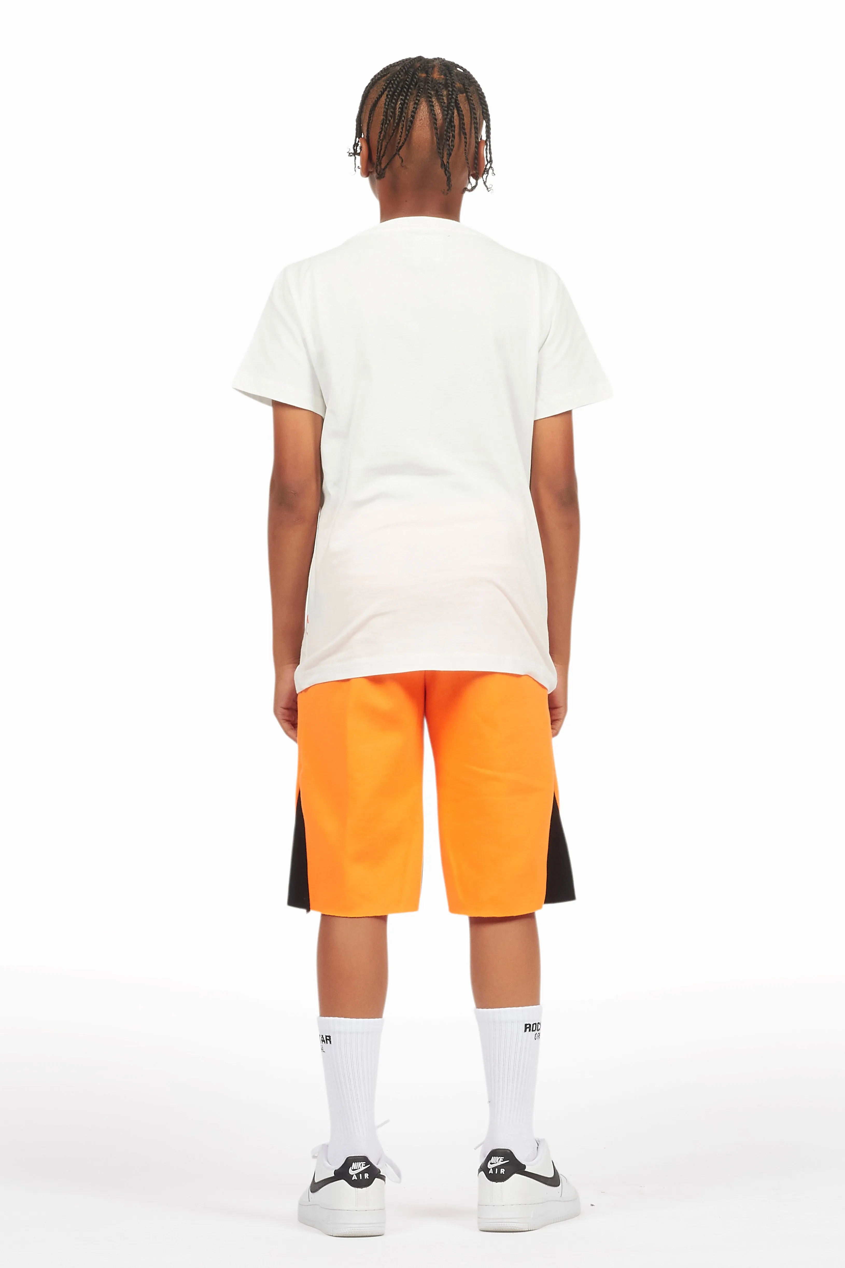 Boys Scottie White/Orange Short Set sold by Rockstar Original product image thumbnail 4