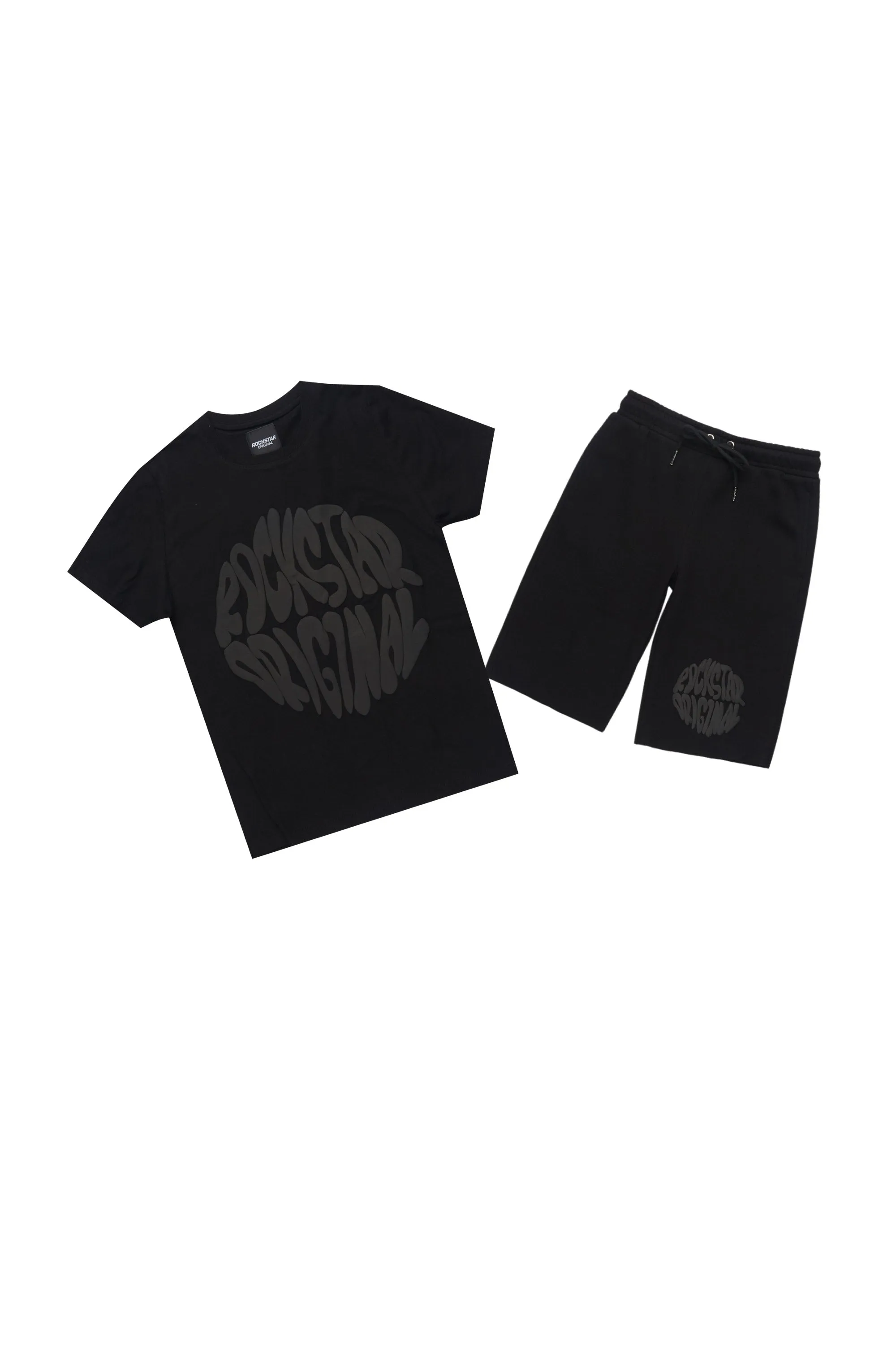Boys Thierry Black/Black T-Shirt/Short Set sold by Rockstar Original
