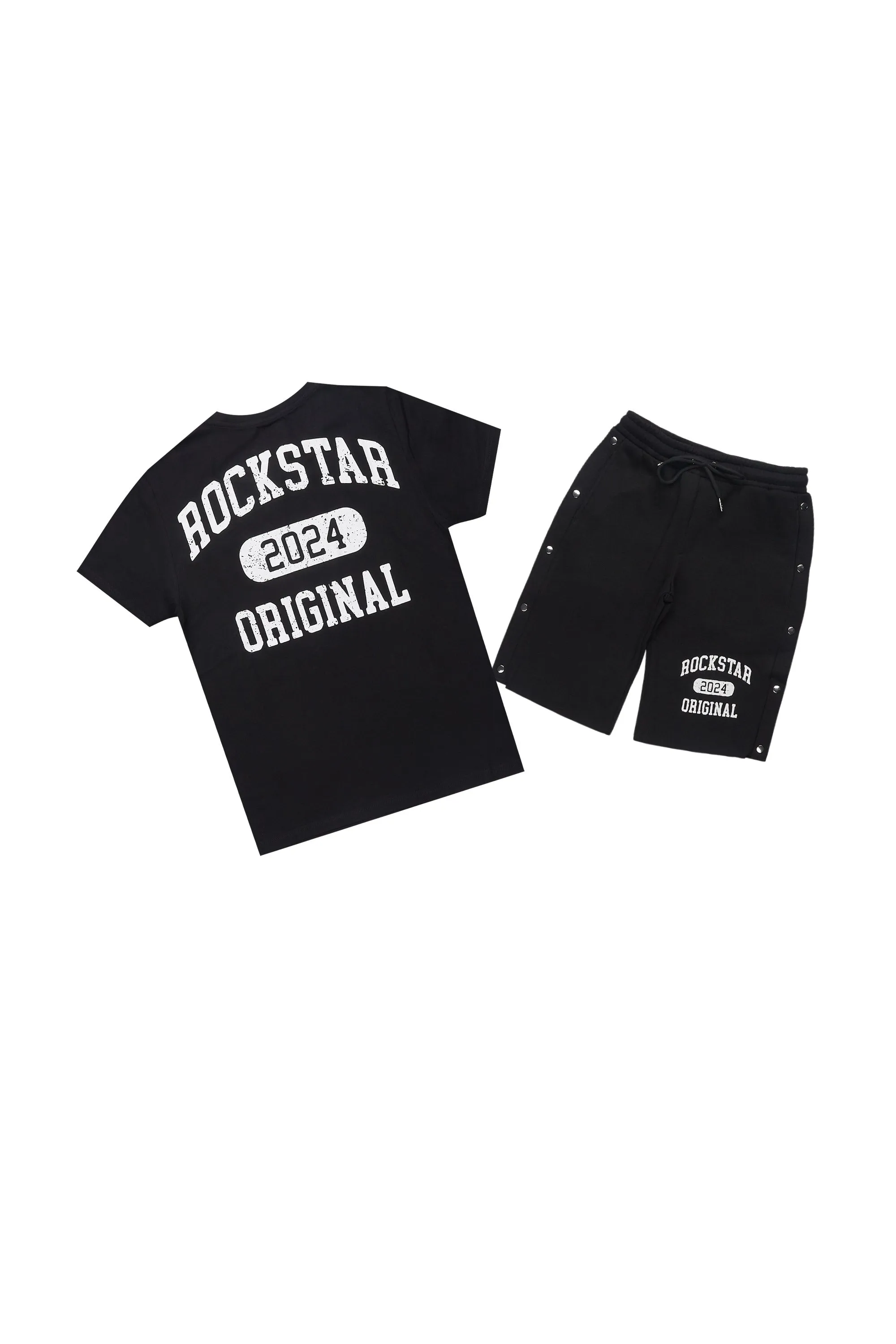 Boys Lex Black T-Shirt/Short Set sold by Rockstar Original