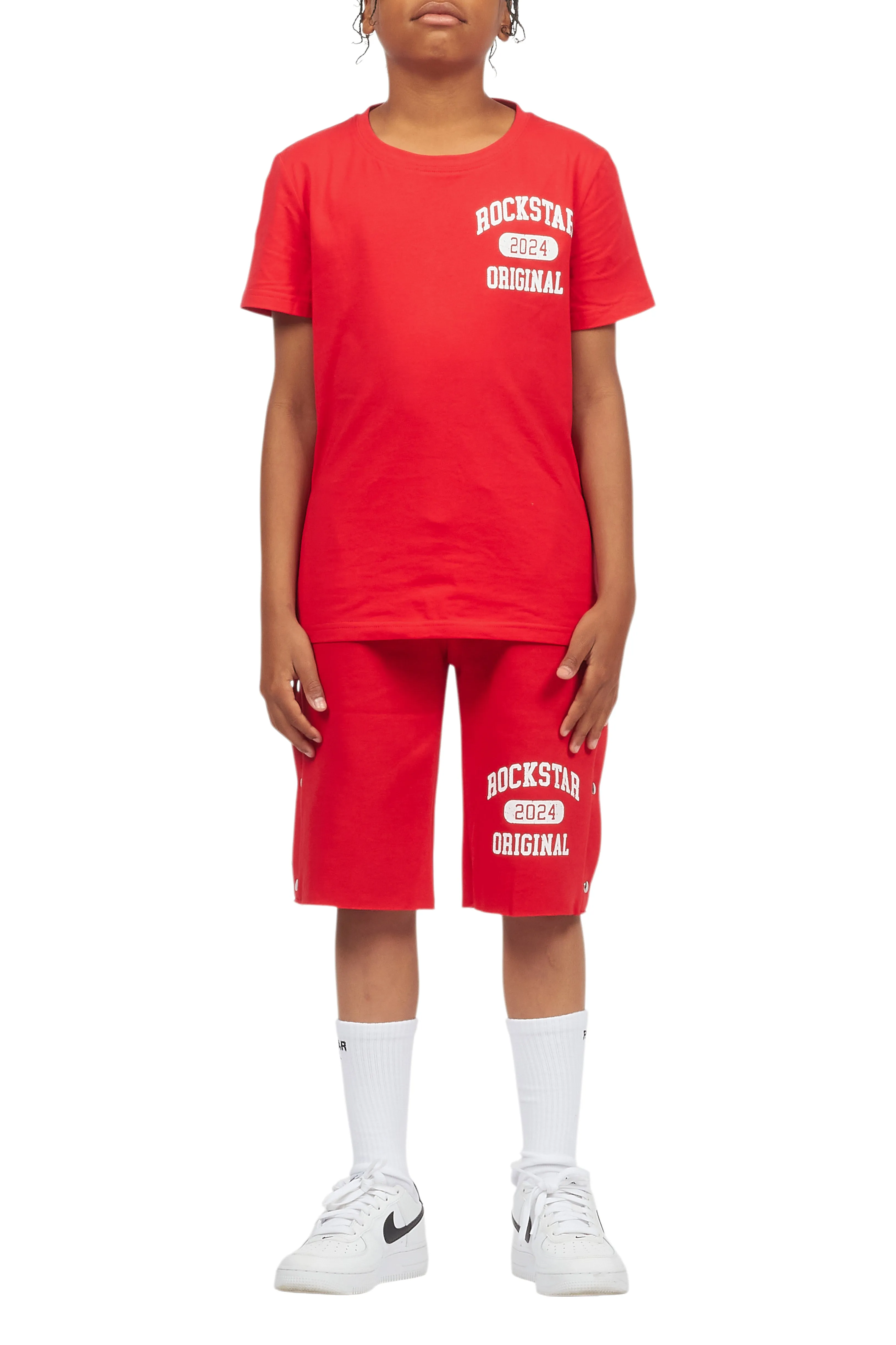 Boys Lex Red T-Shirt/Short Set sold by Rockstar Original product image thumbnail 5