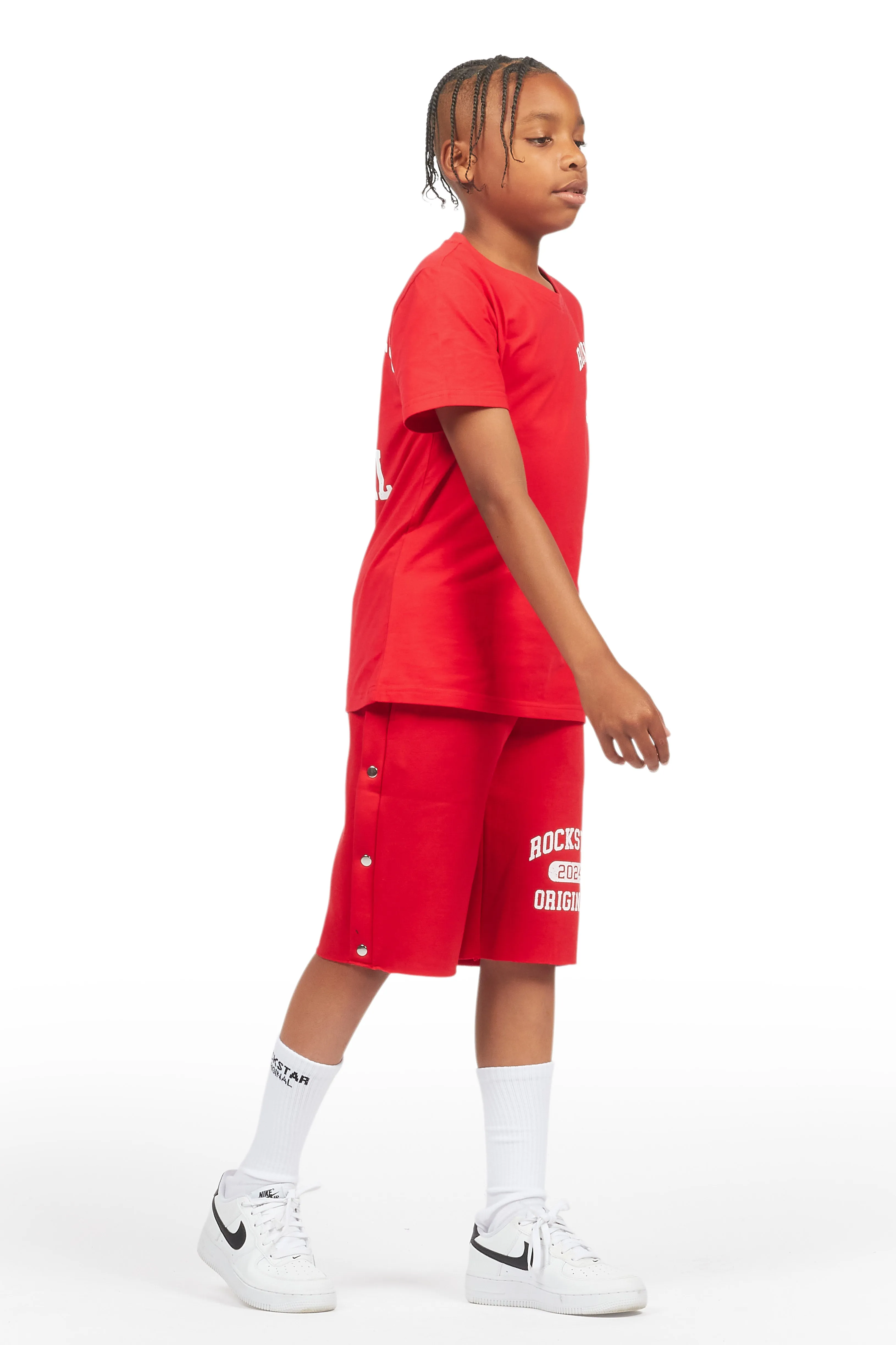 Boys Lex Red T-Shirt/Short Set sold by Rockstar Original product image thumbnail 3