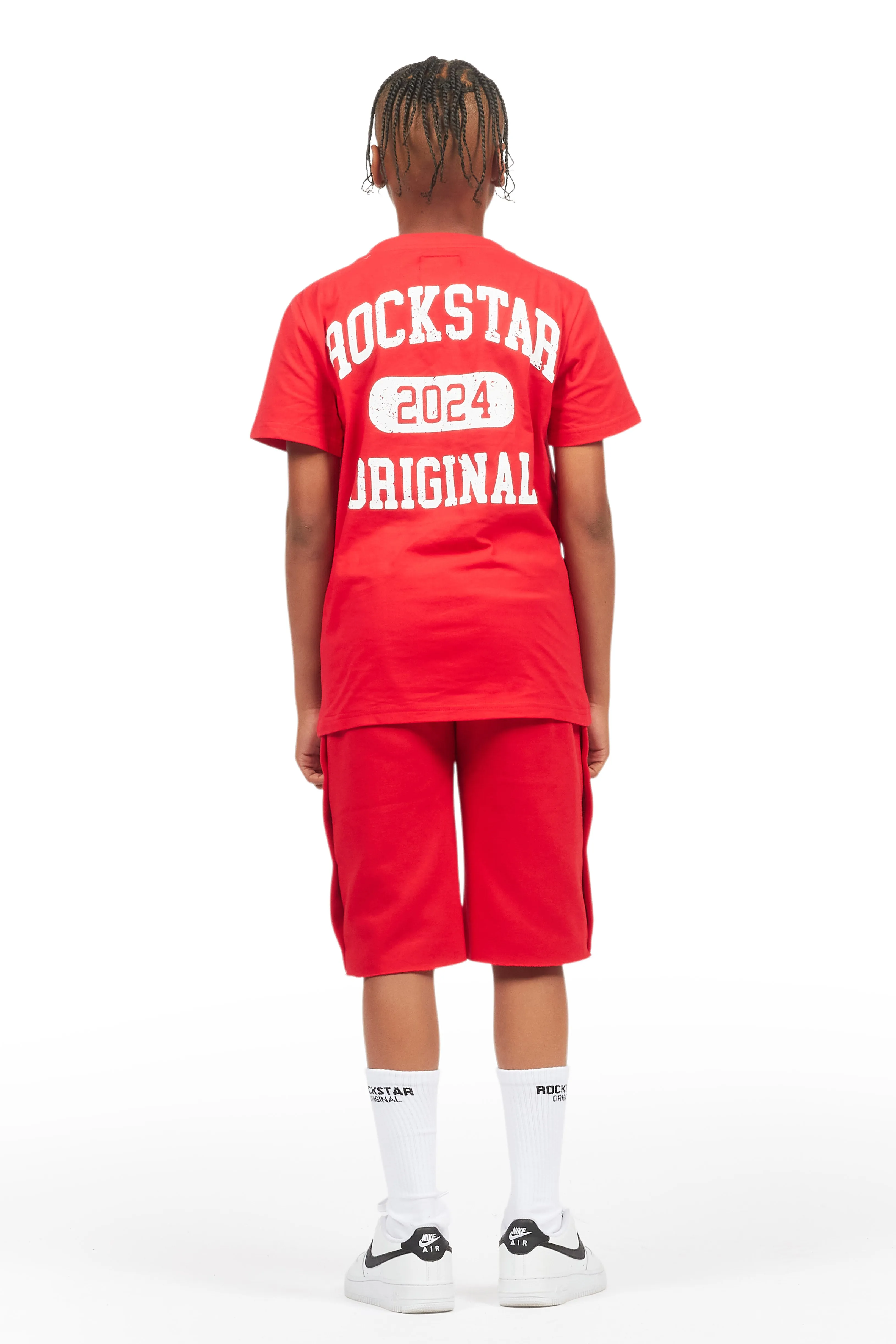 Boys Lex Red T-Shirt/Short Set sold by Rockstar Original product image thumbnail 4
