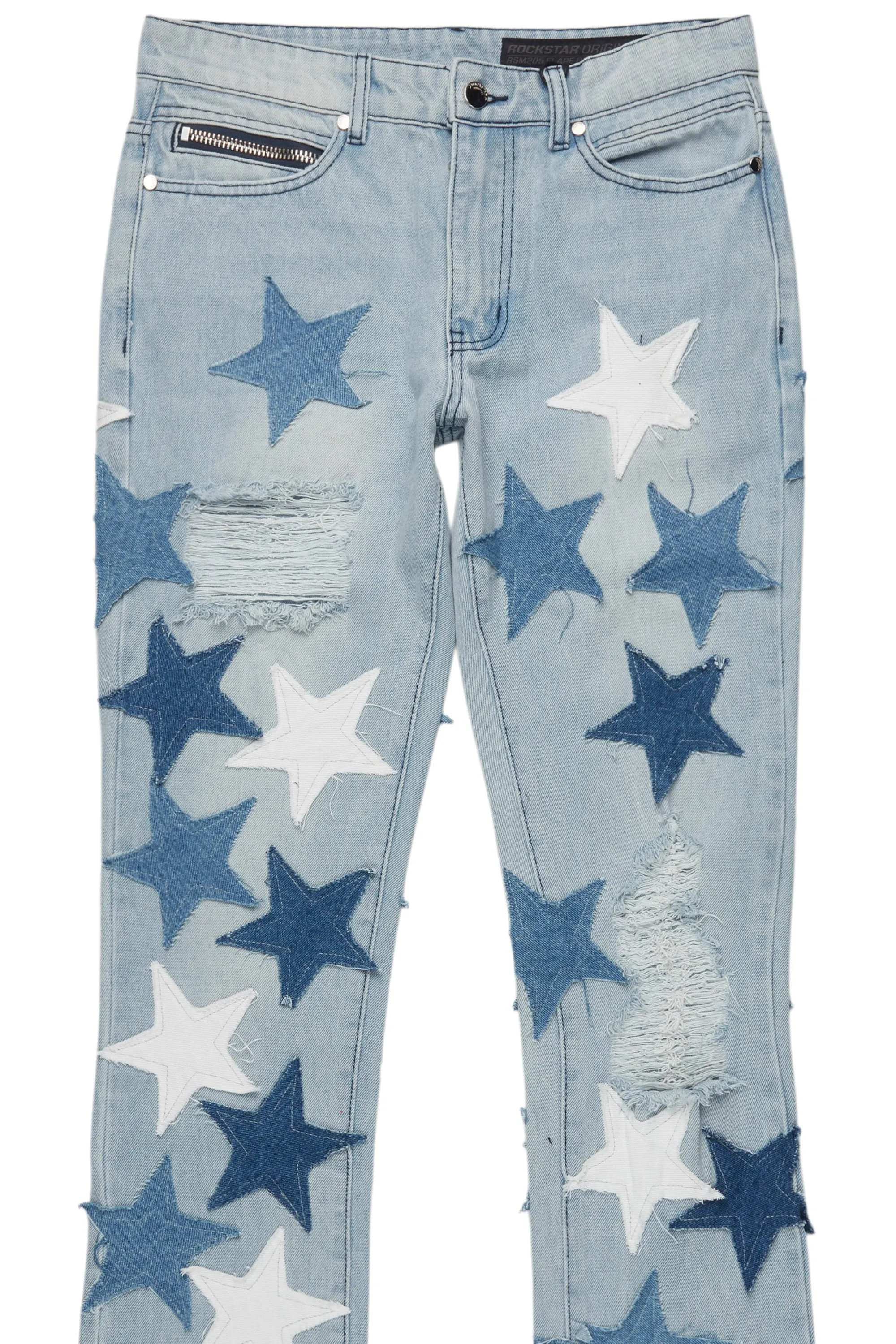 StarLane Light Blue Stacked Flare Jean sold by Rockstar Original product image thumbnail 2