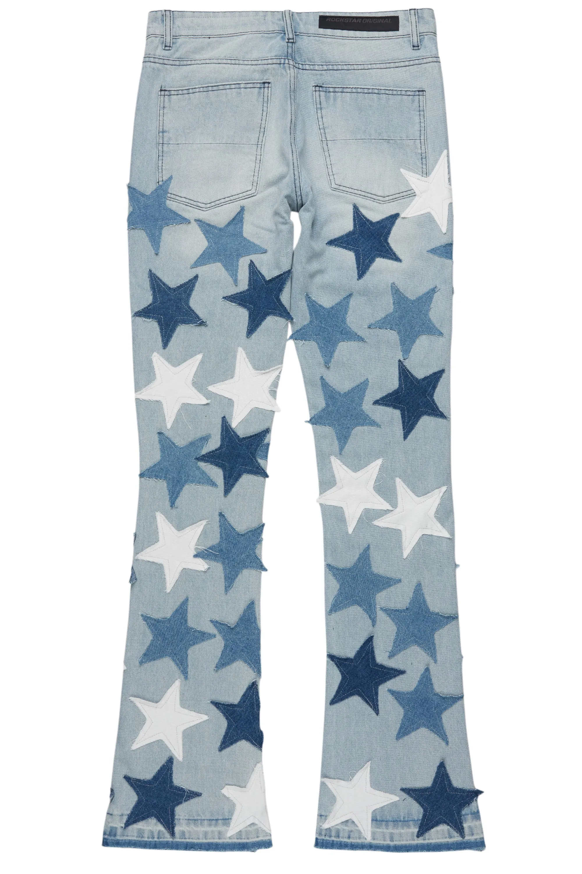 StarLane Light Blue Stacked Flare Jean sold by Rockstar Original product image thumbnail 3