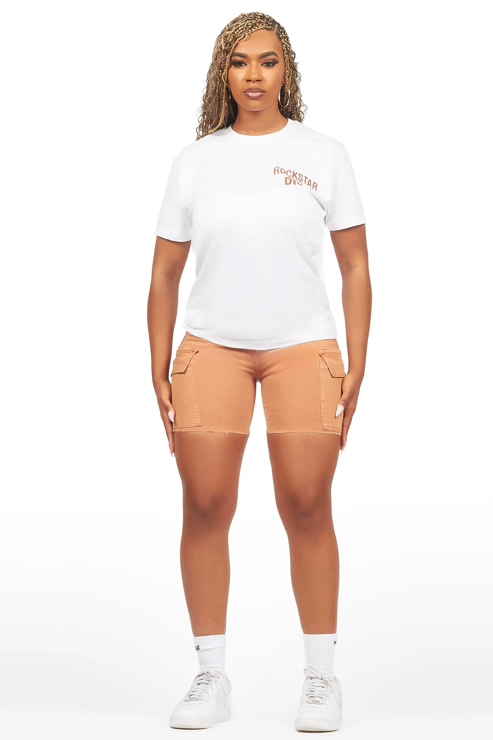Jakeyia White/Beige Denim Short Set sold by Rockstar Original product image thumbnail 2