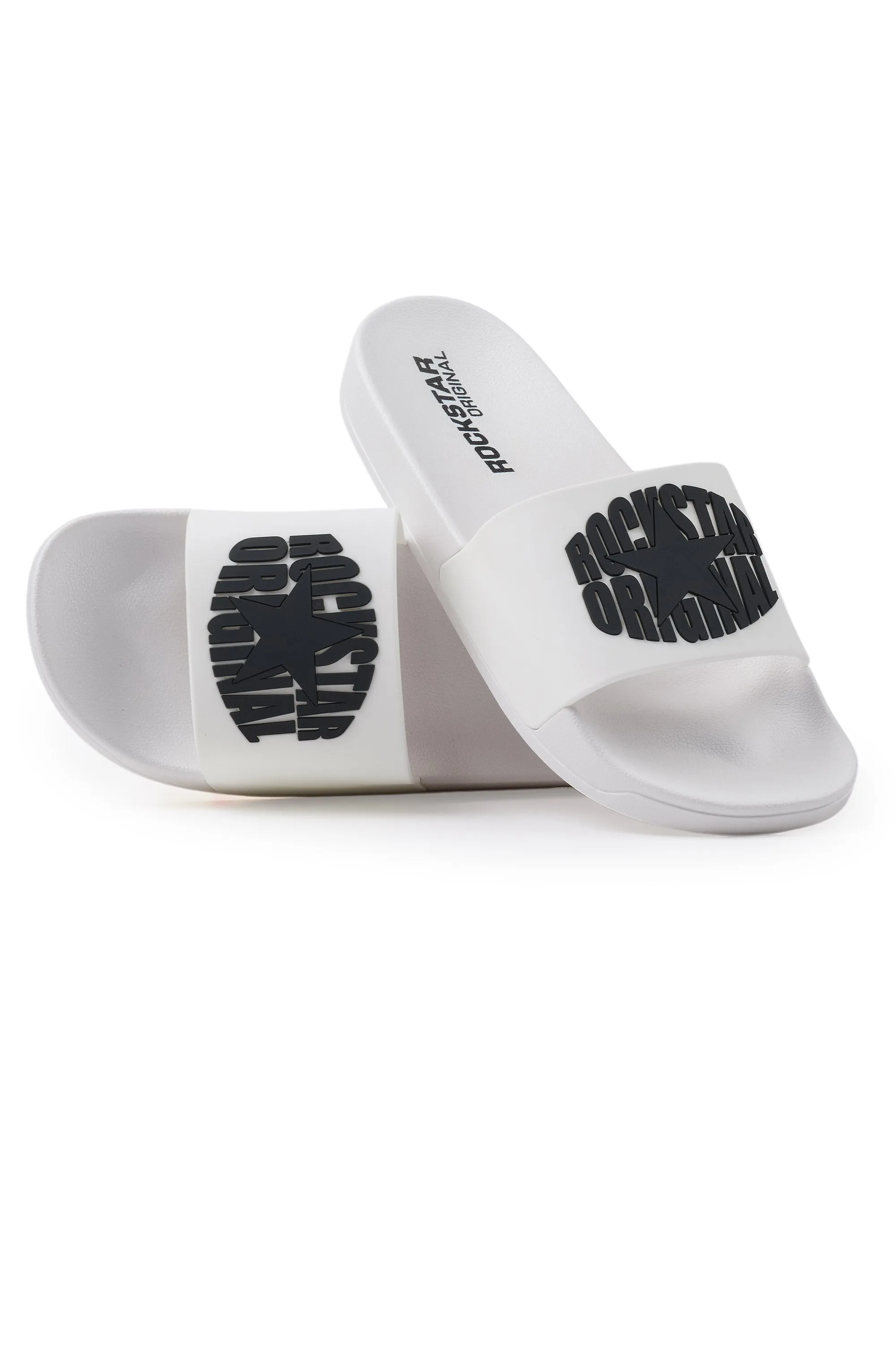 Xeno White/Black Graphic Slides sold by Rockstar Original