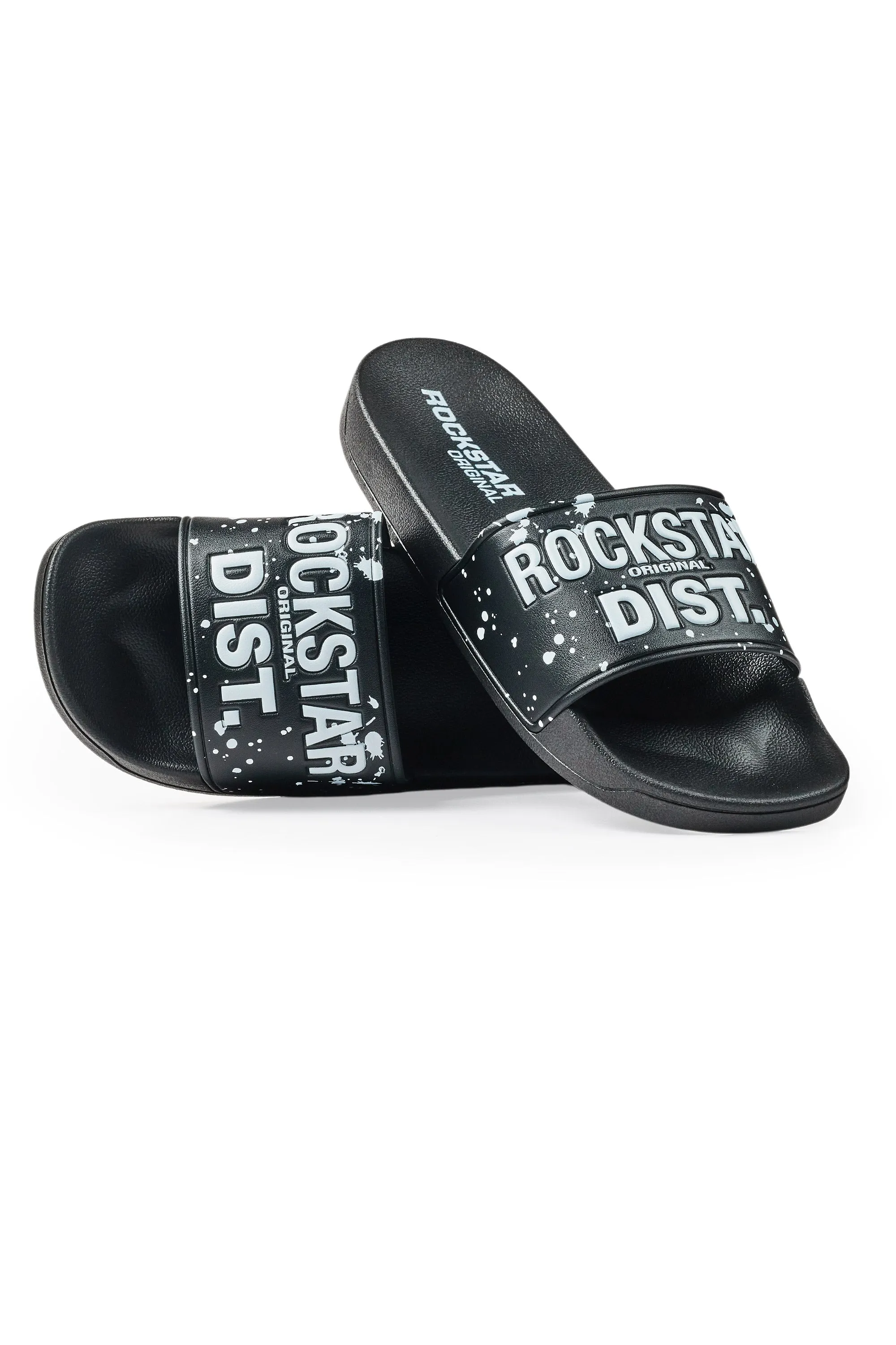 Raffer Black Graphic Slides sold by Rockstar Original