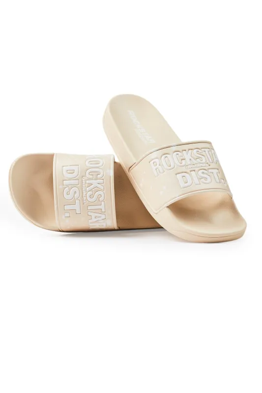 Raffer Beige Graphic Slides sold by Rockstar Original