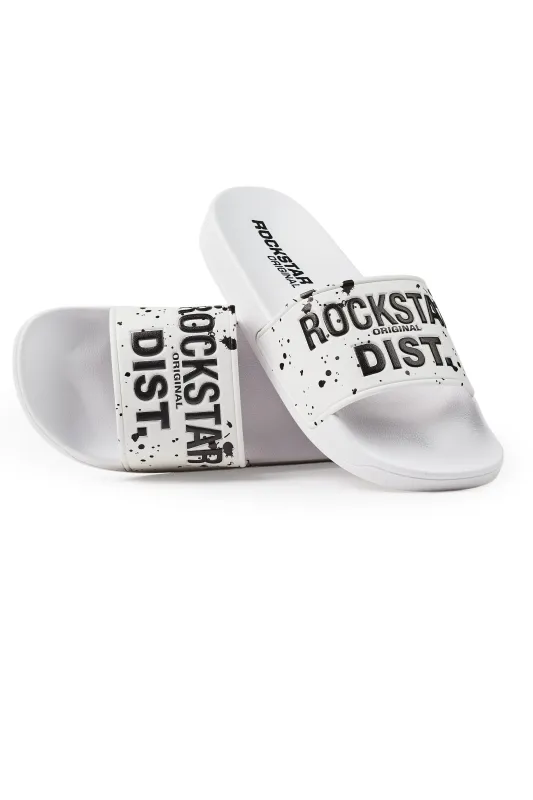 Raffer White Graphic Slides sold by Rockstar Original