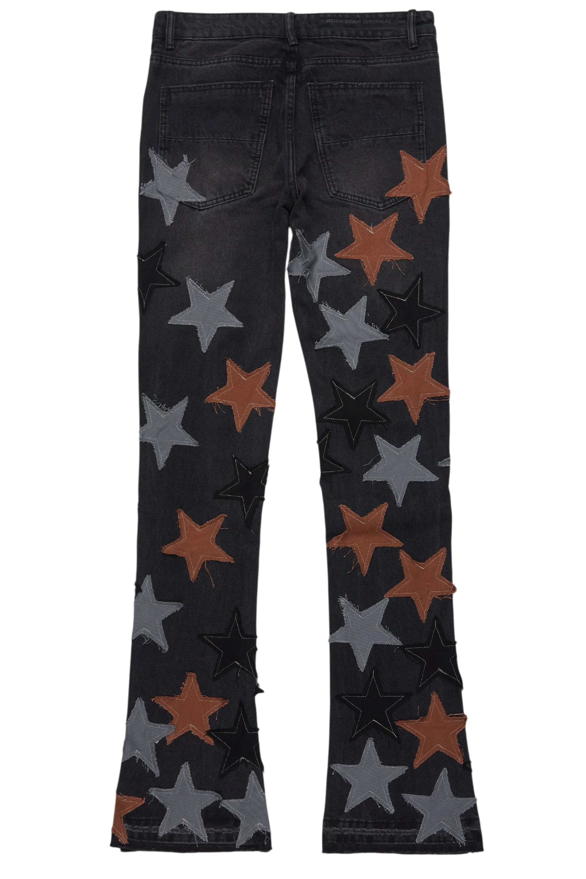 StarLane Dark Grey Stacked Flare Jean sold by Rockstar Original product image thumbnail 3