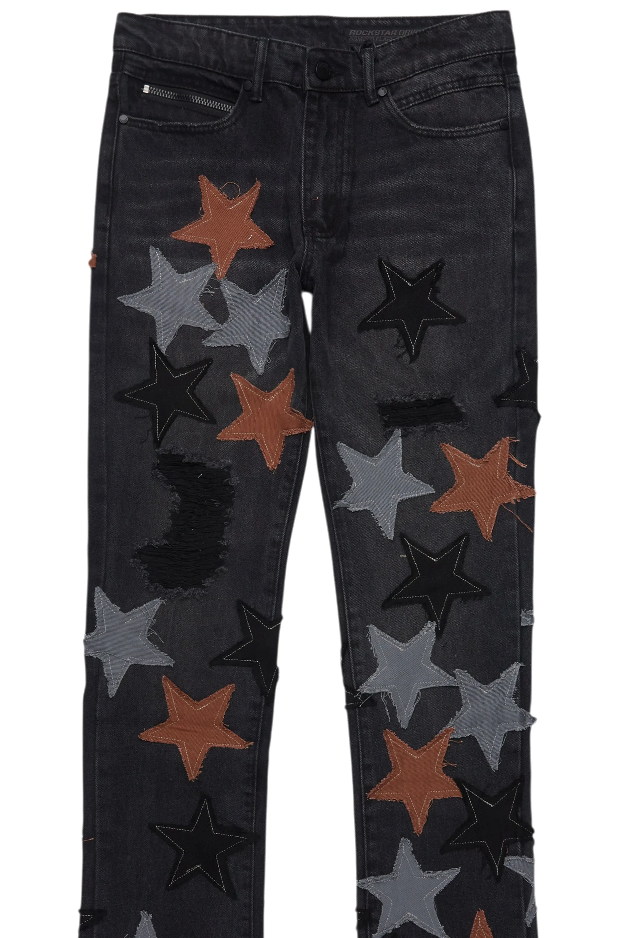 StarLane Dark Grey Stacked Flare Jean sold by Rockstar Original product image thumbnail 2