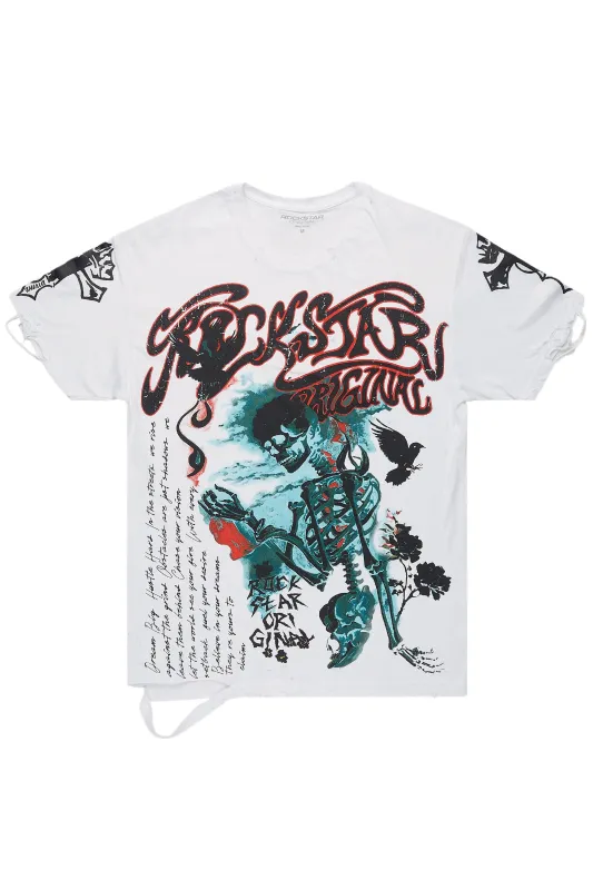 Danby White Graphic Oversized T-Shirt sold by Rockstar Original