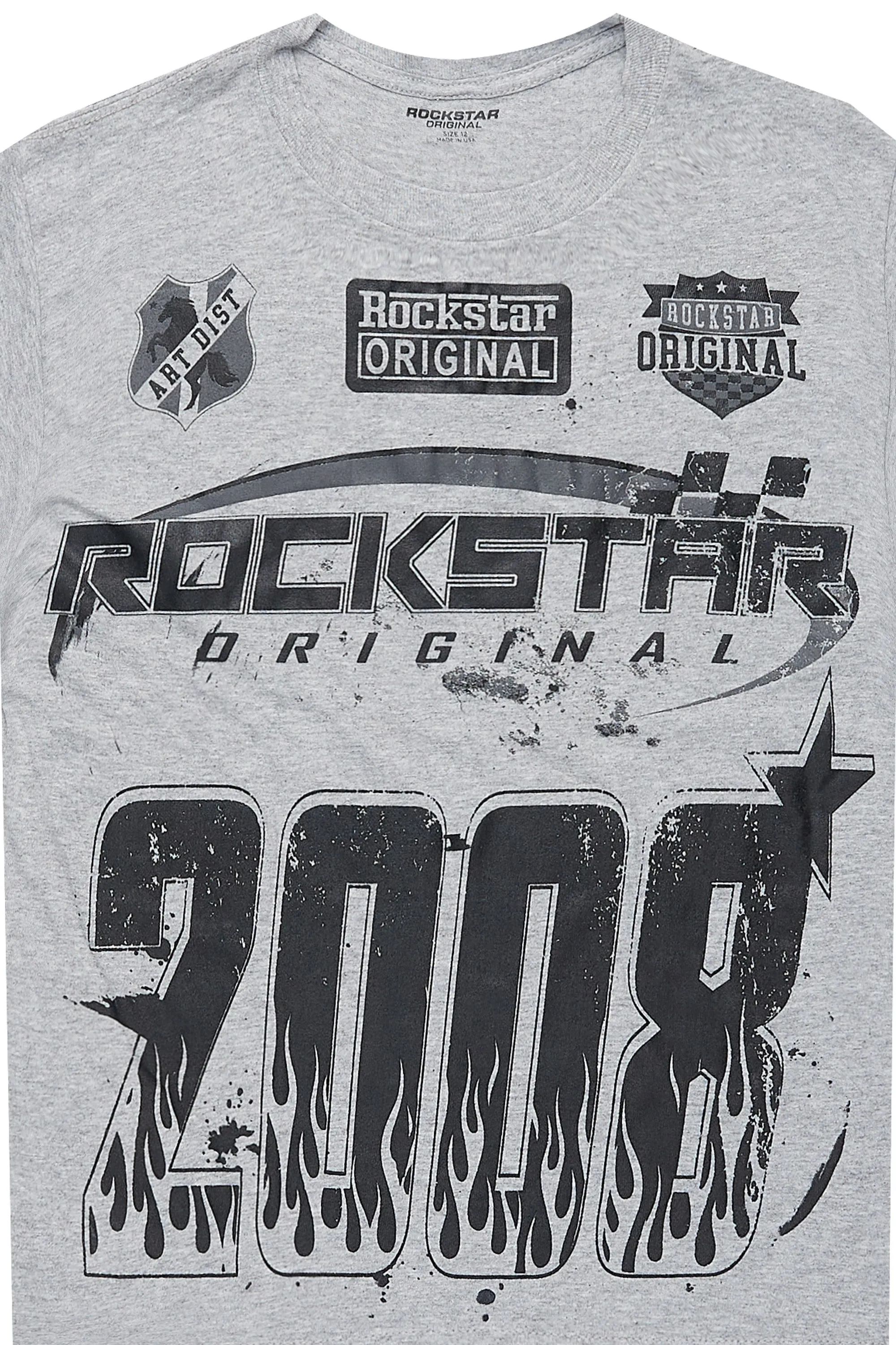 Boys Amos Grey/Black Graphic T-Shirt sold by Rockstar Original product image thumbnail 2